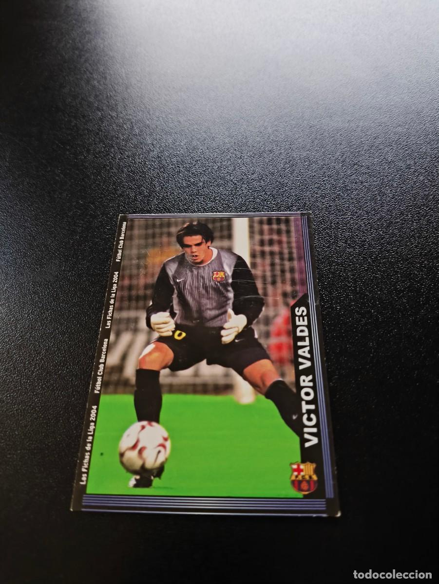Cromos de F&uacute;tbol: 140 V&iacute;ctor Vald&eacute;s ESCUDO ESTRECHO BARCELONA MUNDICROMO LIGA 2003 2004 03 04 NO PANINI ESTE