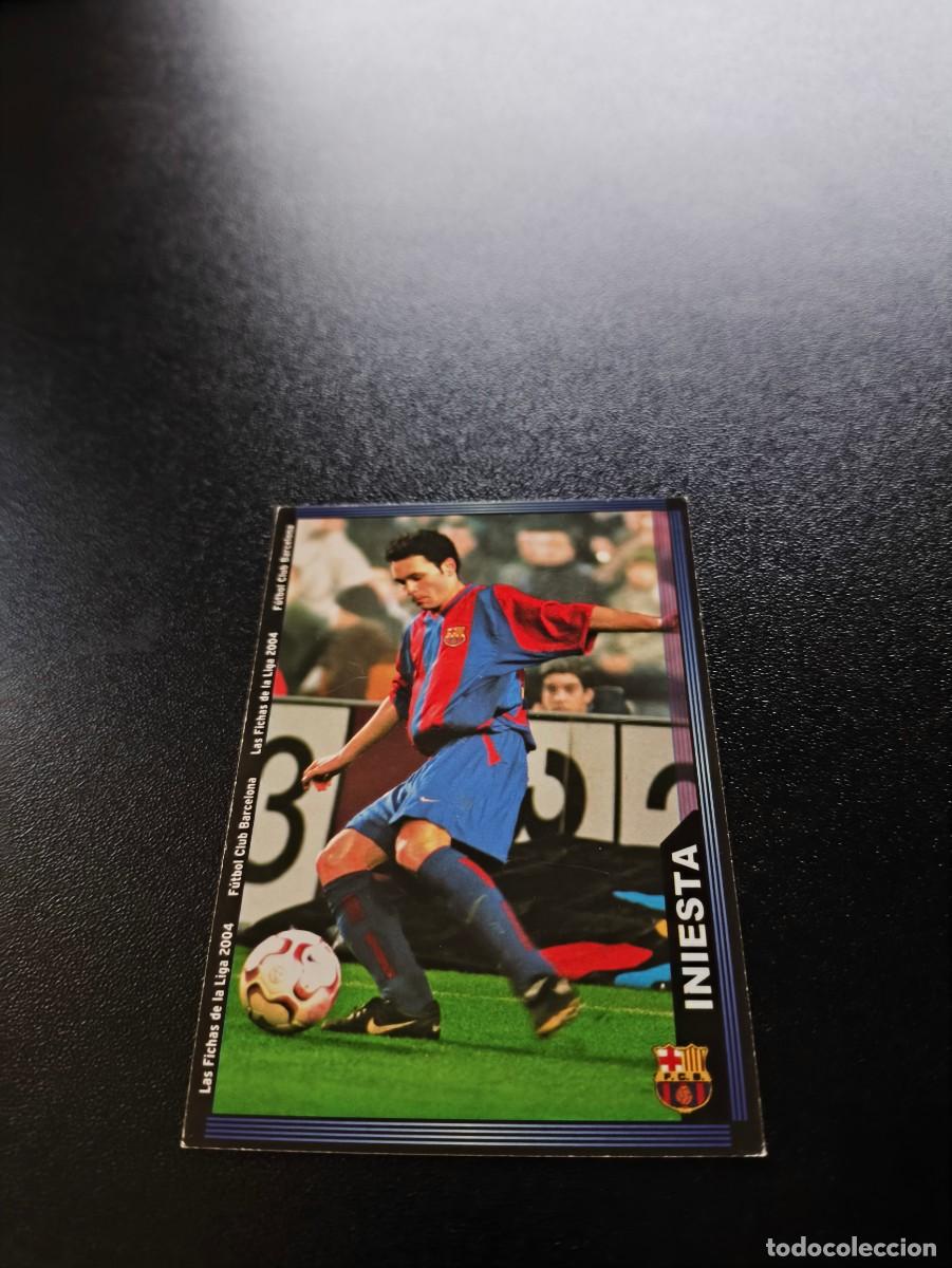 Cromos de F&uacute;tbol: 152 Iniesta ROOKIE CARD ESCUDO ESTRECHO BARCELONA MUNDICROMO LIGA 2003 2004 03 04 NO PANINI ESTE