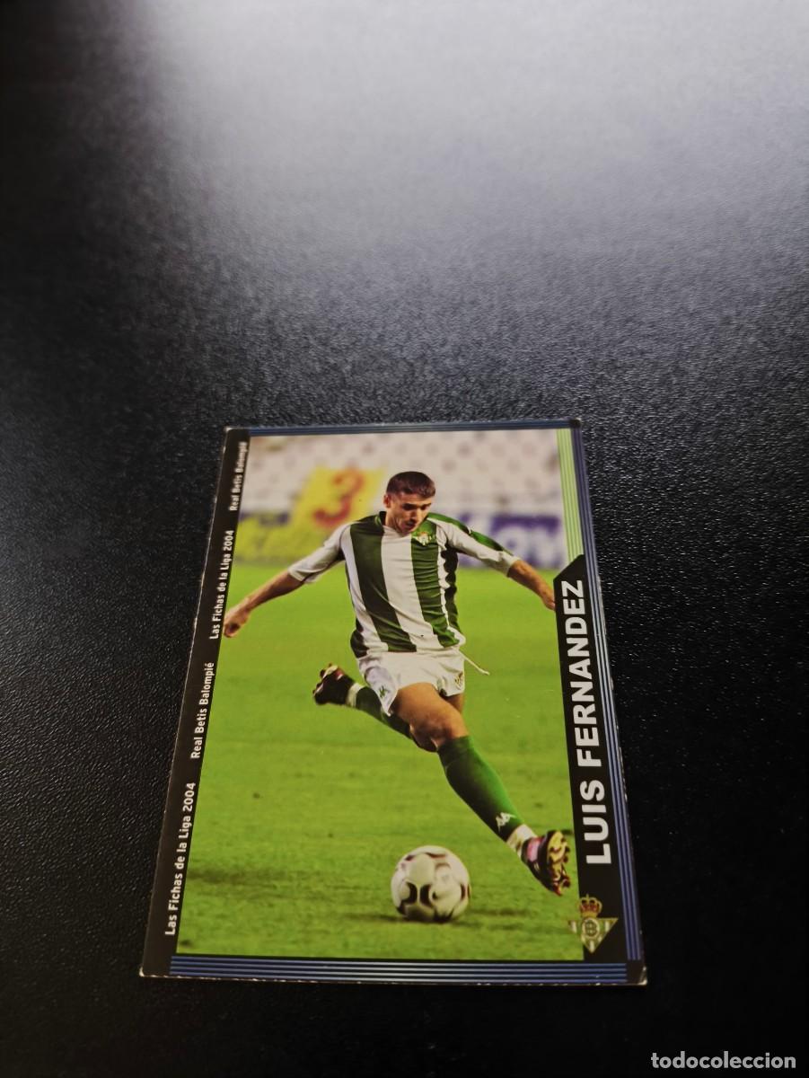 Cromos de F&uacute;tbol: 202 Luis Fernandez ESCUDO ESTRECHO BETIS MUNDICROMO LIGA 2003 2004 03 04 NO PANINI ESTE