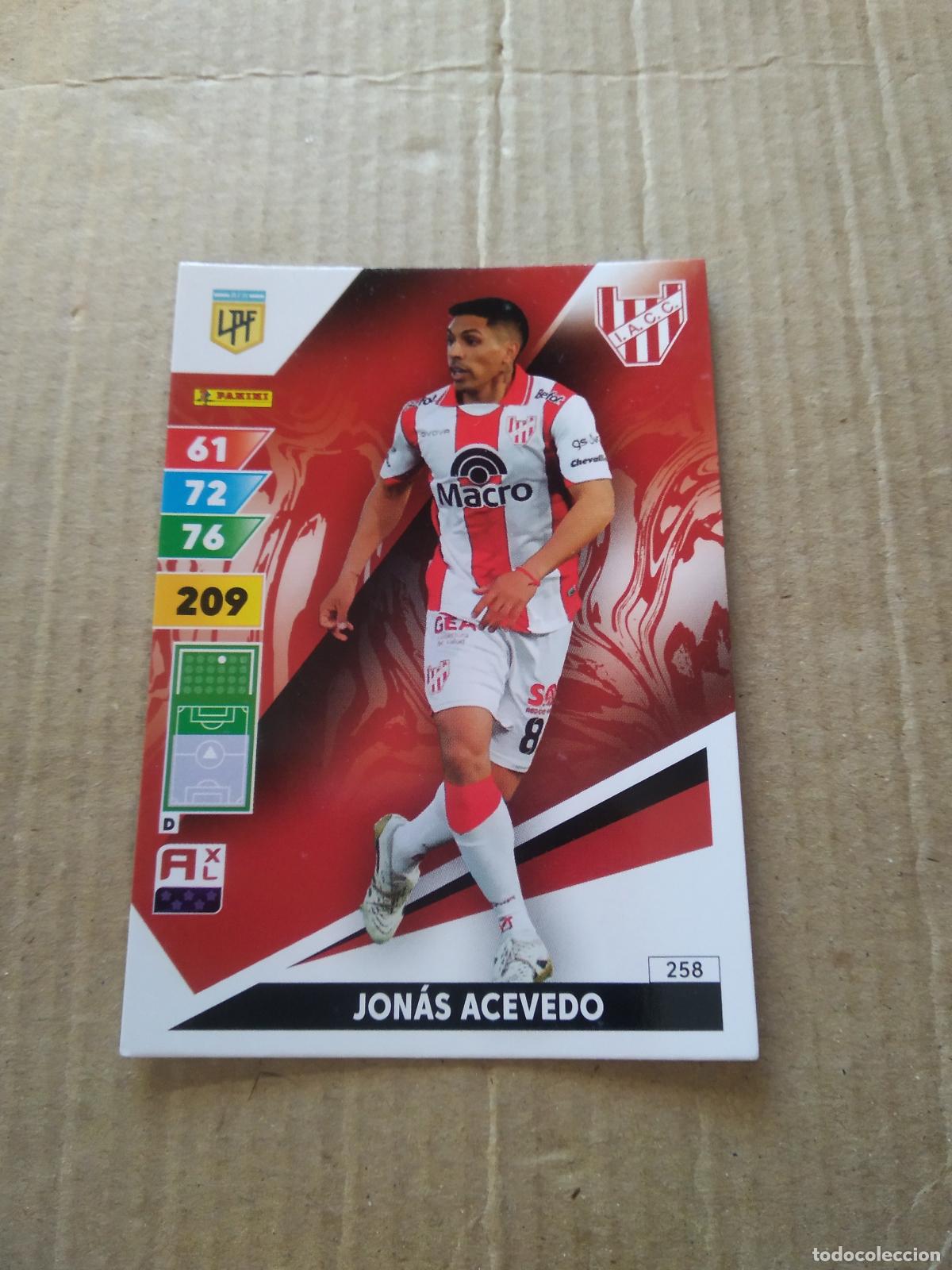 Football Stickers: 258 JONAS ACEVEDO INSTITUTO CROMO FUTBOL PANINI ARGENTINO 2025 ARGENTINA ADRENALYN