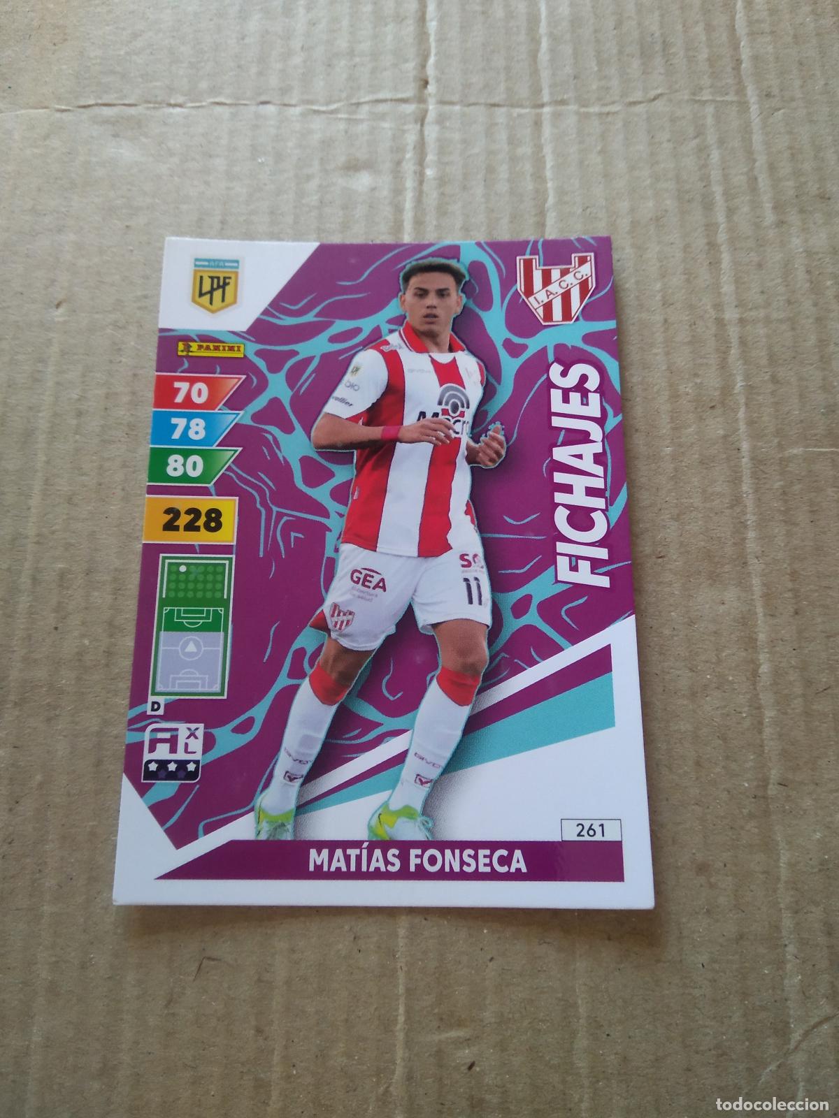 Football Stickers: 261 MATIAS FONSECA INSTITUTO CROMO FUTBOL PANINI ARGENTINO 2025 ARGENTINA ADRENALYN