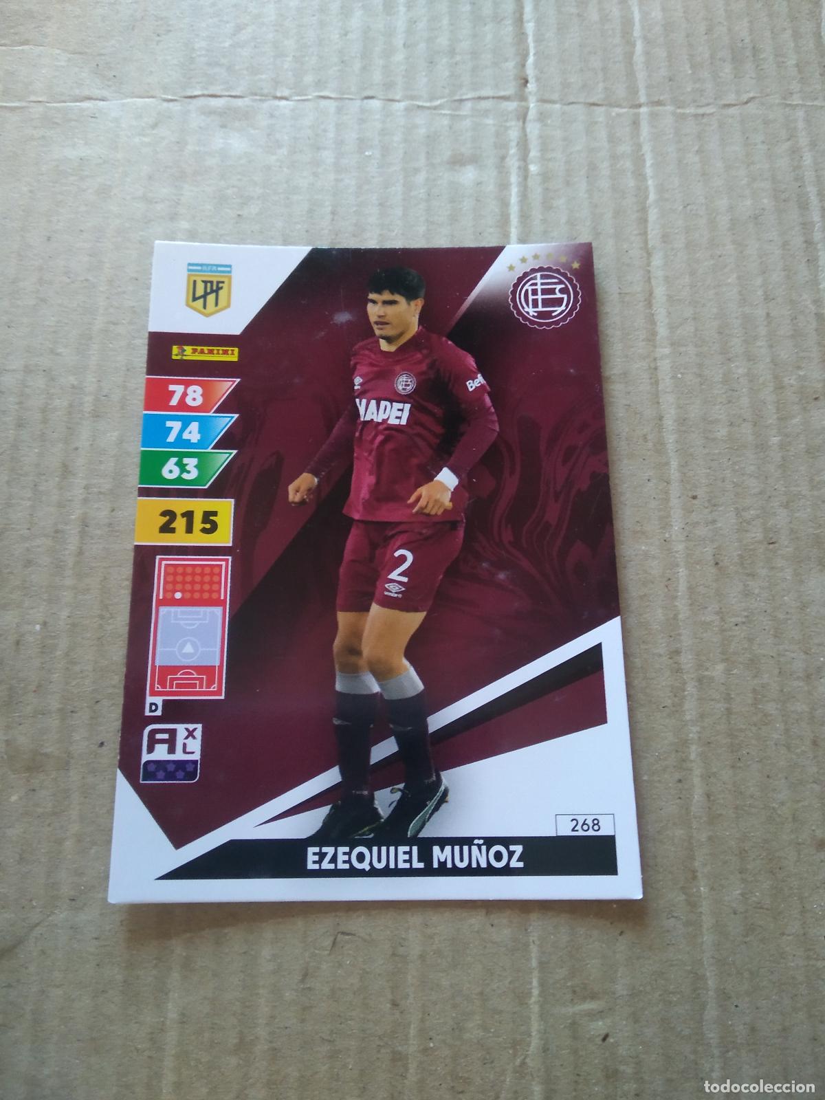 Cromos de F&uacute;tbol: 268 EZEQUIEL MU&Ntilde;OZ LANUS CROMO FUTBOL PANINI ARGENTINO 2025 ARGENTINA ADRENALYN