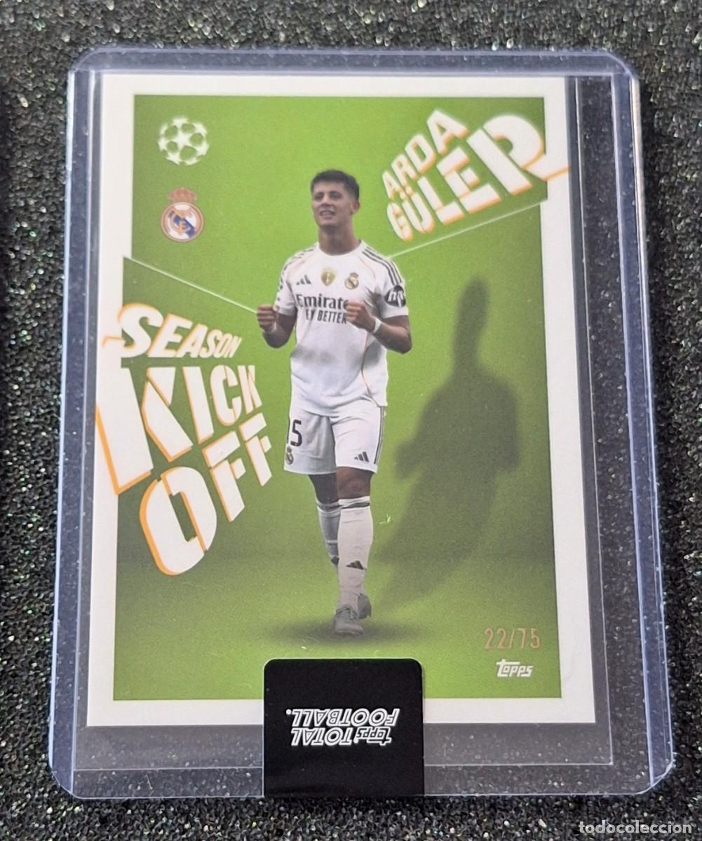 Cromos de F&uacute;tbol: Arda Guler Real Madrid Topps Total Football 22/75 Green Season Kick Off