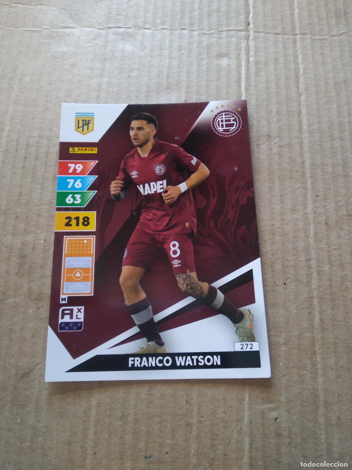 Cromos de F&uacute;tbol: 272 FRANCO WATSON LANUS CROMO FUTBOL PANINI ARGENTINO 2025 ARGENTINA ADRENALYN
