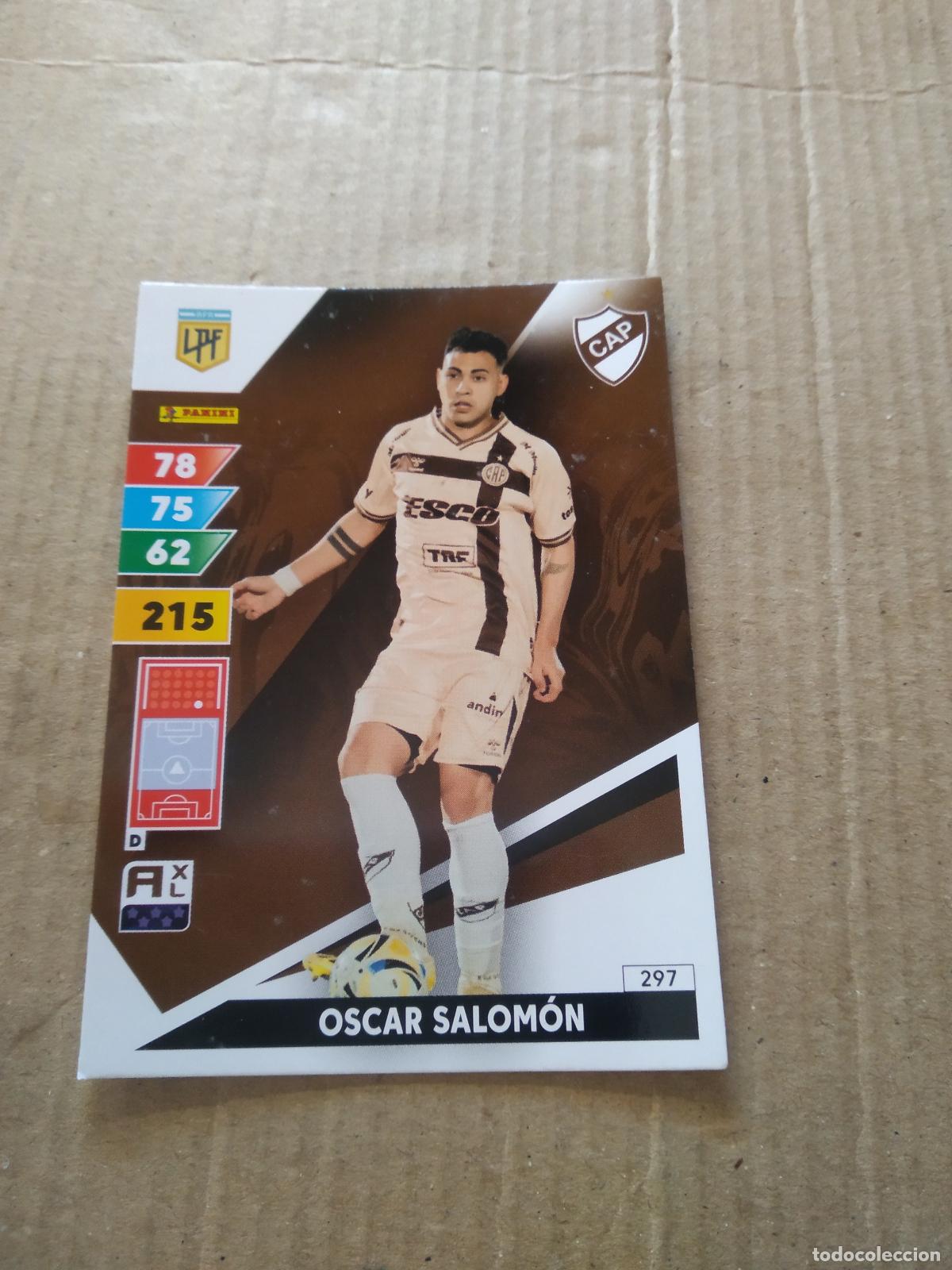 Cromos de F&uacute;tbol: 297 OSCAR SALOMON PLATENSE CROMO FUTBOL PANINI ARGENTINO 2025 ARGENTINA ADRENALYN
