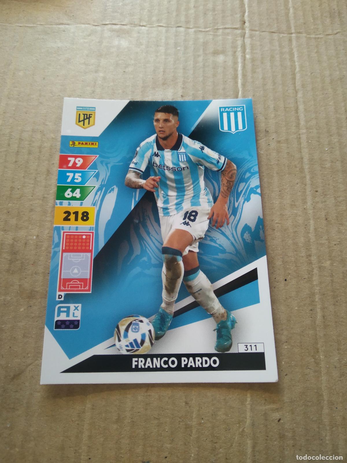 Cromos de F&uacute;tbol: 311 FRANCO PARDO RACING CROMO FUTBOL PANINI ARGENTINO 2025 ARGENTINA ADRENALYN