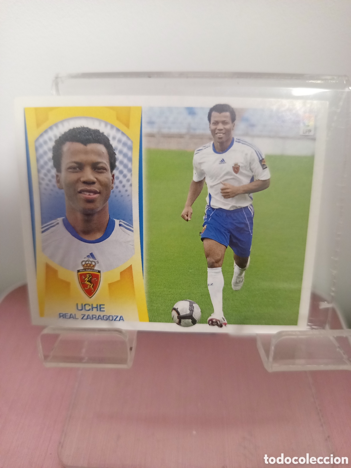 Fu&szlig;ball-Sticker: ❇️ CROMO ⚽ UCHE ZARAGOZA FICHAJE 9 LIGA LFP 09 10 2009 2010 ESTE SIN PEGAR PANINI ❇️