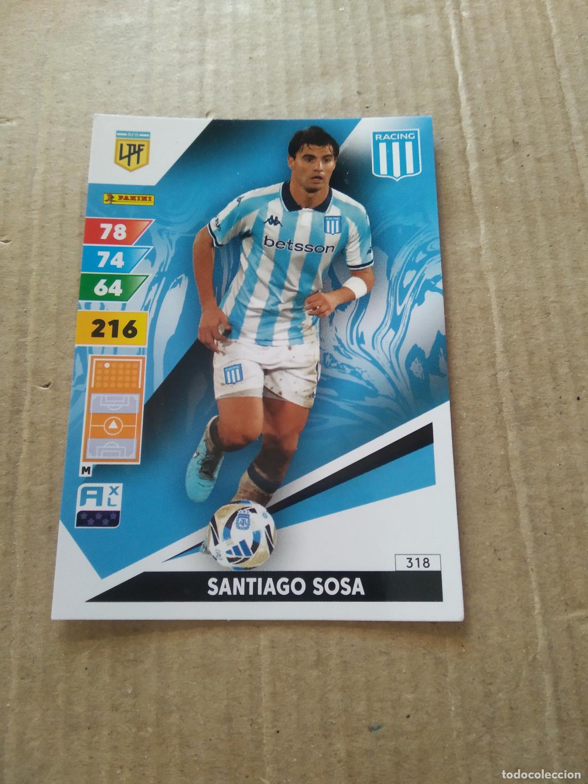 Cromos de Futebol: 318 SANTIAGO SOSA RACING CROMO FUTBOL PANINI ARGENTINO 2025 ARGENTINA ADRENALYN
