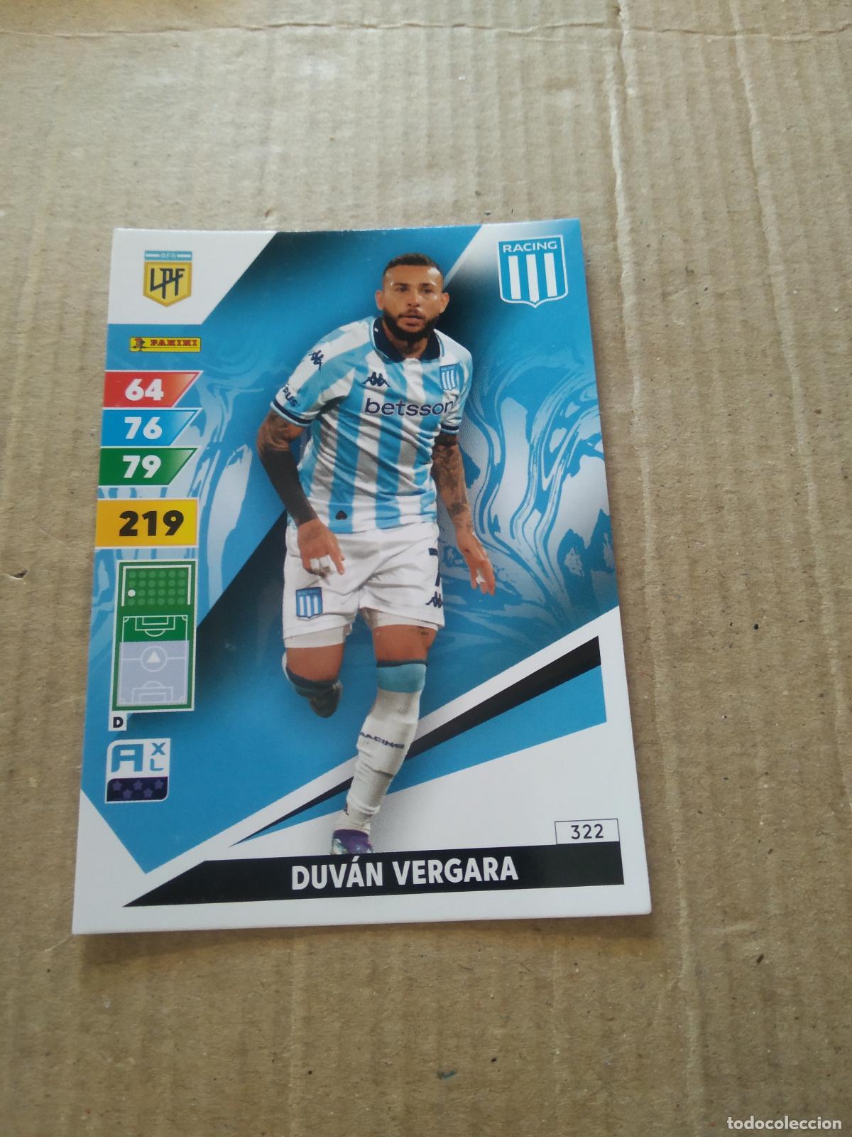 Cromos de Futebol: 322 DUVAN VERGARA RACING CROMO FUTBOL PANINI ARGENTINO 2025 ARGENTINA ADRENALYN