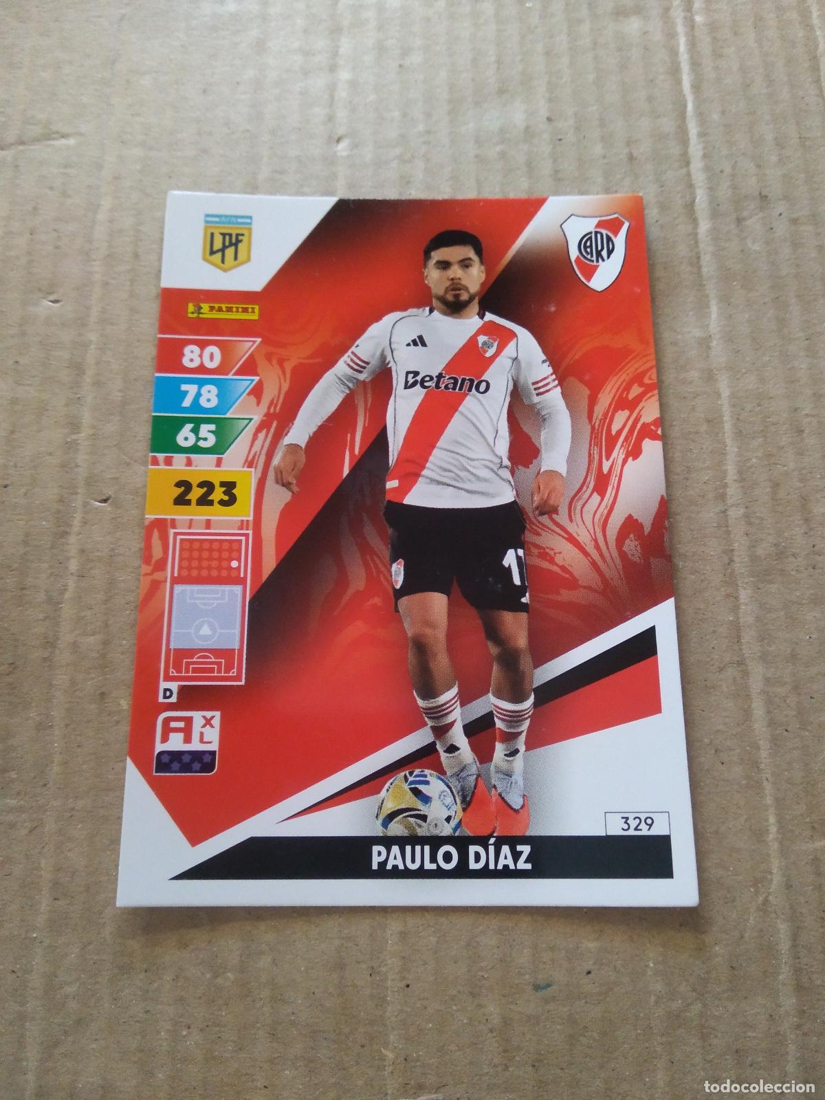 Fu&szlig;ball-Sticker: 329 PAULO DIAZ RIVER PLATE CROMO FUTBOL PANINI ARGENTINO 2025 ARGENTINA ADRENALYN