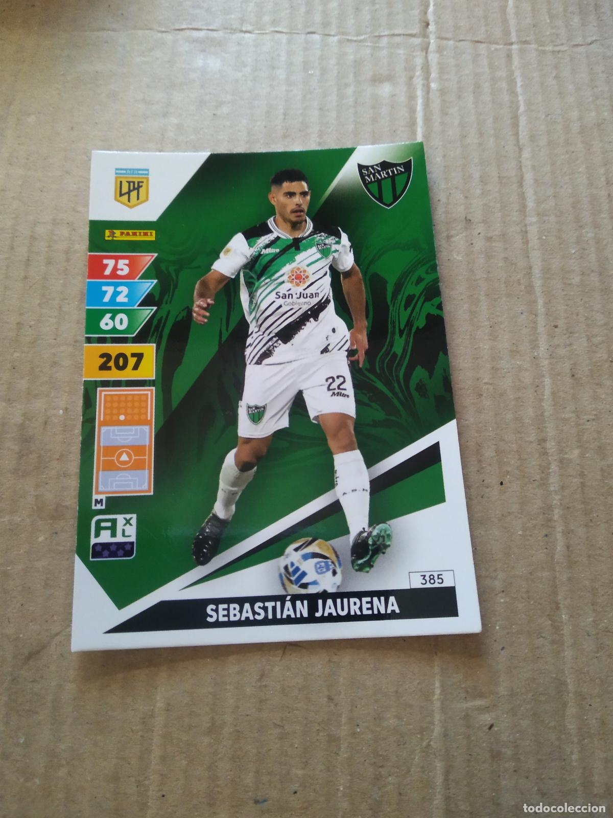 Fu&szlig;ball-Sticker: 385 SEBASTIAN JAURENA SAN MARTIN CROMO FUTBOL PANINI ARGENTINO 2025 ARGENTINA ADRENALYN