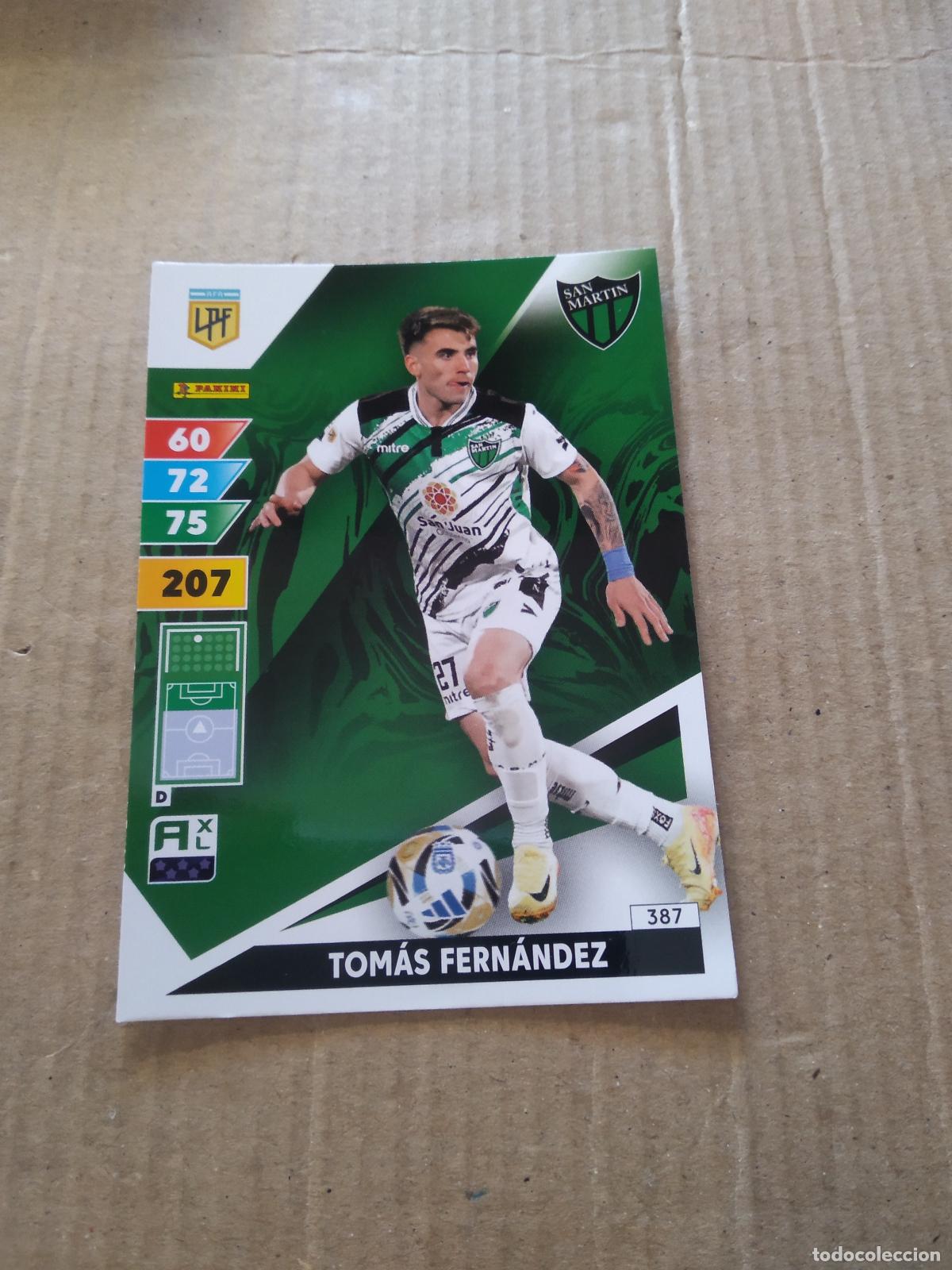Fu&szlig;ball-Sticker: 387 TOMAS FERNANDEZ SAN MARTIN CROMO FUTBOL PANINI ARGENTINO 2025 ARGENTINA ADRENALYN