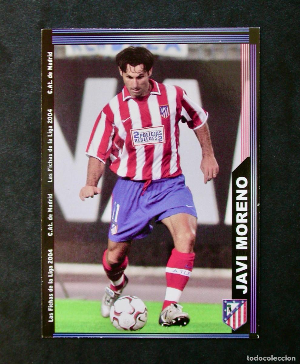 Fu&szlig;ball-Sticker: N&ordm; 319 JAVI MORENO DEL AT. MADRID DE LAS FICHAS DE LA LIGA 2003 2004 03 04 DE MUNDICROMO