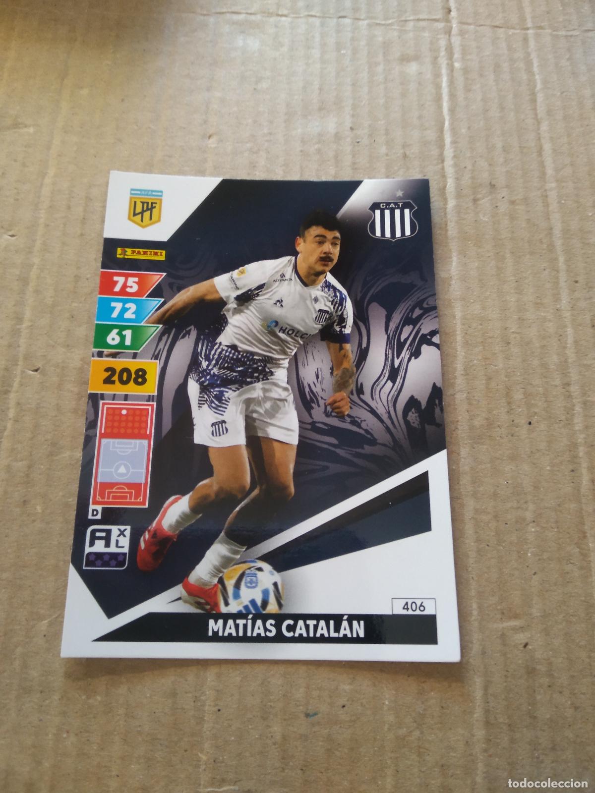 Cromos de F&uacute;tbol: 406 MATIAS CATALAN TALLERES CROMO FUTBOL PANINI ARGENTINO 2025 ARGENTINA ADRENALYN