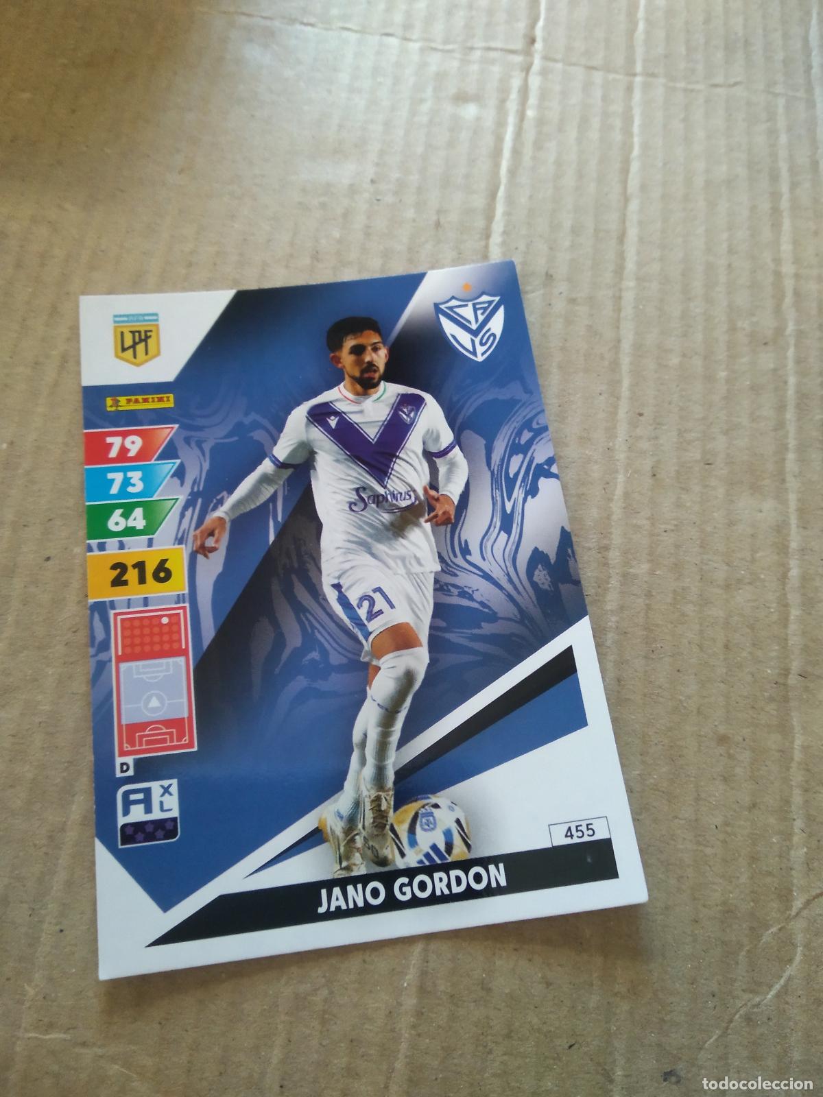 Cromos de F&uacute;tbol: 455 JANO GORDON VELEZ CROMO FUTBOL PANINI ARGENTINO 2025 ARGENTINA ADRENALYN