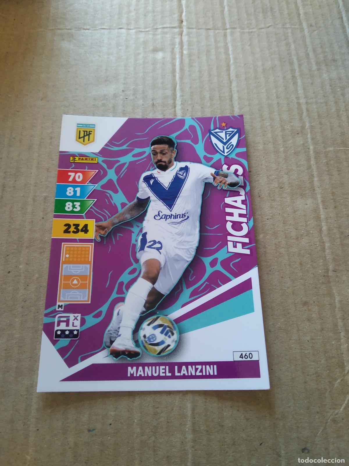Cromos de F&uacute;tbol: 460 MANUEL LANZINI VELEZ CROMO FUTBOL PANINI ARGENTINO 2025 ARGENTINA ADRENALYN