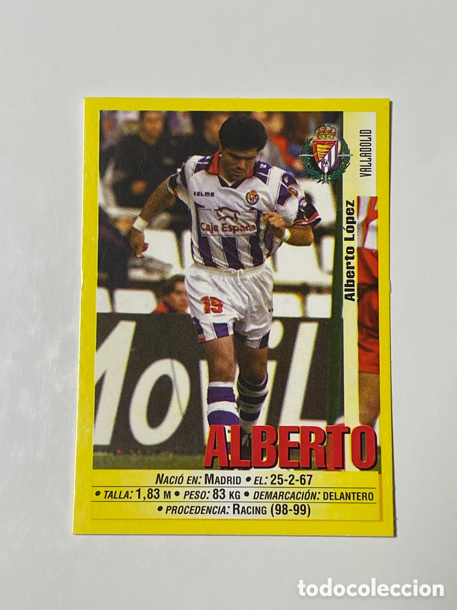 Cromos de F&uacute;tbol: Alberto Valladolid Panini 1999/2000 #226