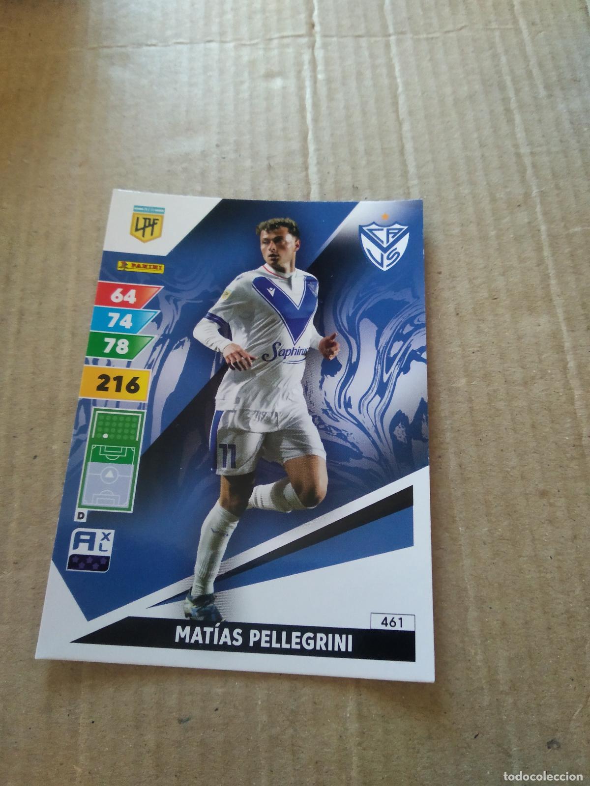 Cromos de F&uacute;tbol: 461 MATIAS PELLEGRINI VELEZ CROMO FUTBOL PANINI ARGENTINO 2025 ARGENTINA ADRENALYN