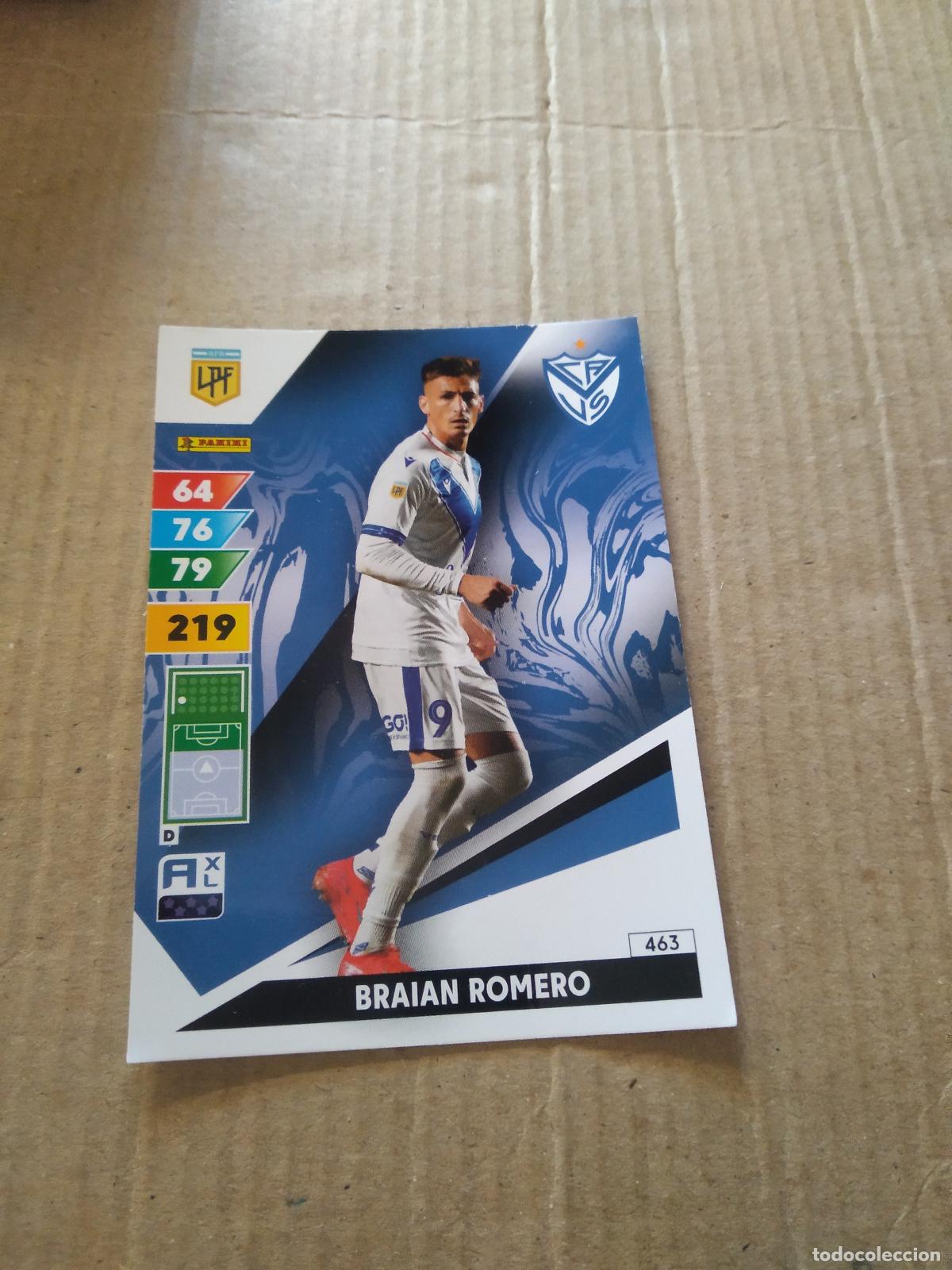 Cromos de F&uacute;tbol: 463 BRAIAN ROMERO VELEZ CROMO FUTBOL PANINI ARGENTINO 2025 ARGENTINA ADRENALYN