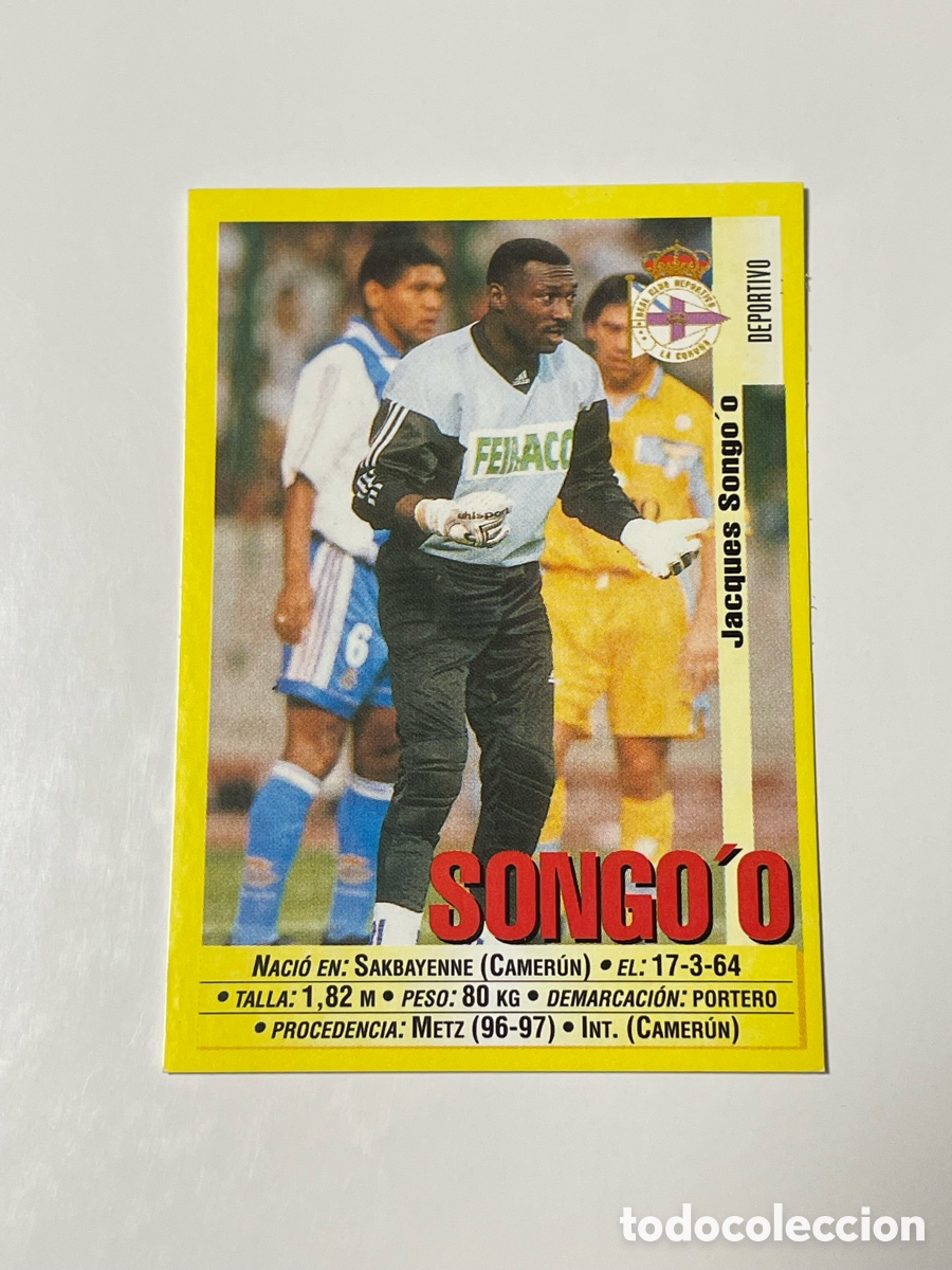Cromos de F&uacute;tbol: Jacques Songo&rsquo;o Deportivo de La Coru&ntilde;a Panini 1999/2000 #97