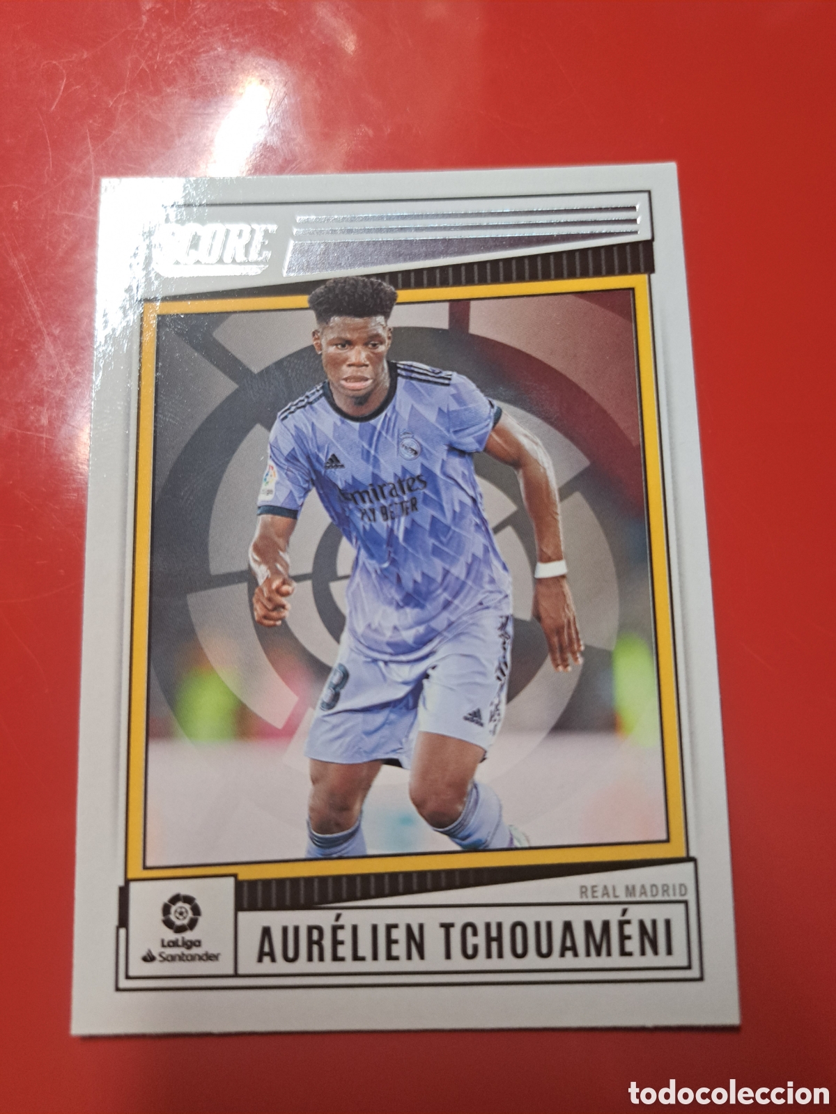 Cromos de F&uacute;tbol: 142 AUR&Eacute;LIEN TCHOUAM&Eacute;NI REAL MADRID / B&Aacute;SICA / SCORE LA LIGA SOCCER 2022-2023 / PANINI