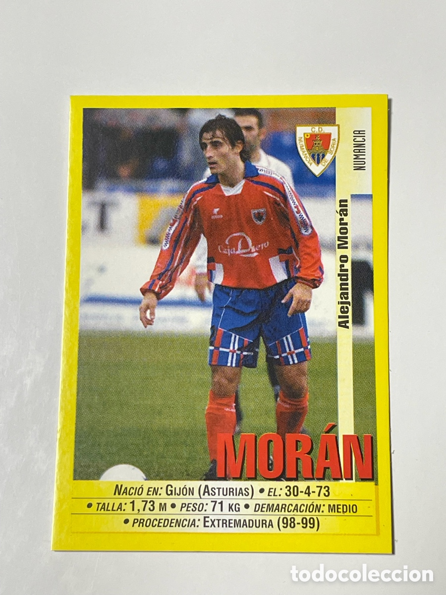 Cromos de F&uacute;tbol: Alejandro Mor&aacute;n Numancia Panini 1999/2000 #333