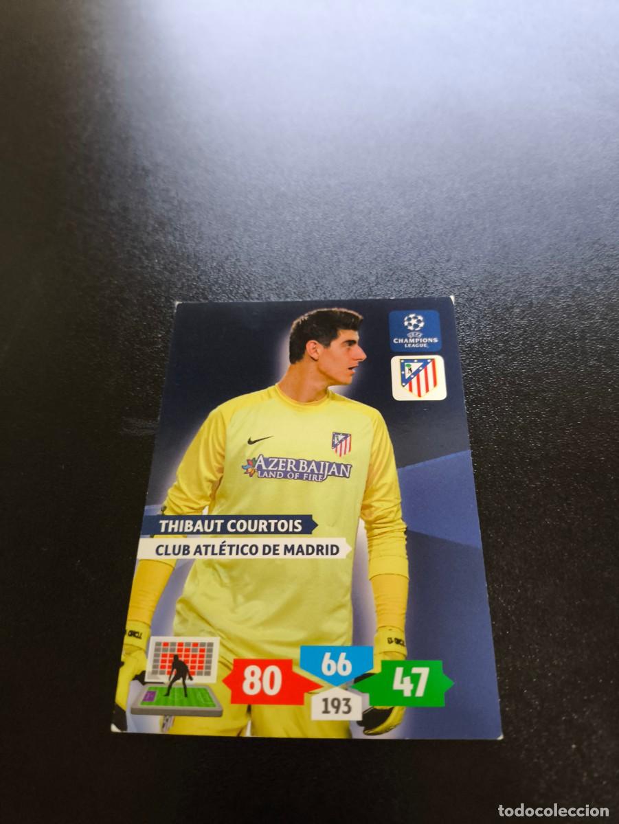 Cromos de F&uacute;tbol: Thibaut Courtois ATLETICO DE MADRID PANINI ADRENALYN XL UEFA CHAMPIONS LEAGUE 2013 2014 13 14
