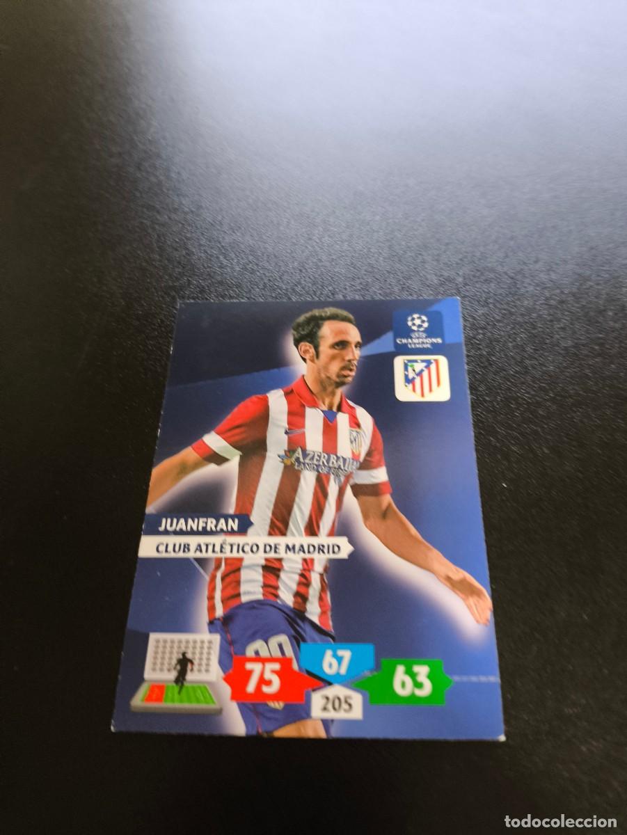 Cromos de F&uacute;tbol: Juanfran ATLETICO DE MADRID PANINI ADRENALYN XL UEFA CHAMPIONS LEAGUE 2013 2014 13 14
