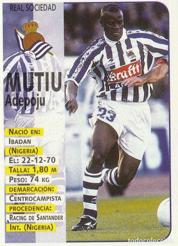 Cromos de F&uacute;tbol: PANINI 98-99. MUTIU. NUNCA PEGADO.