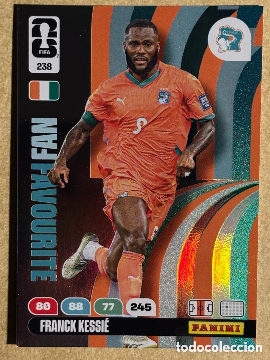 Cromos de F&uacute;tbol: FRANK KESSI&Eacute; (COSTA DE MARFIL). CARTA FAN FAVOURITE PANINI ANDRENALYN FIFA WORLD CUP 2026. #238.
