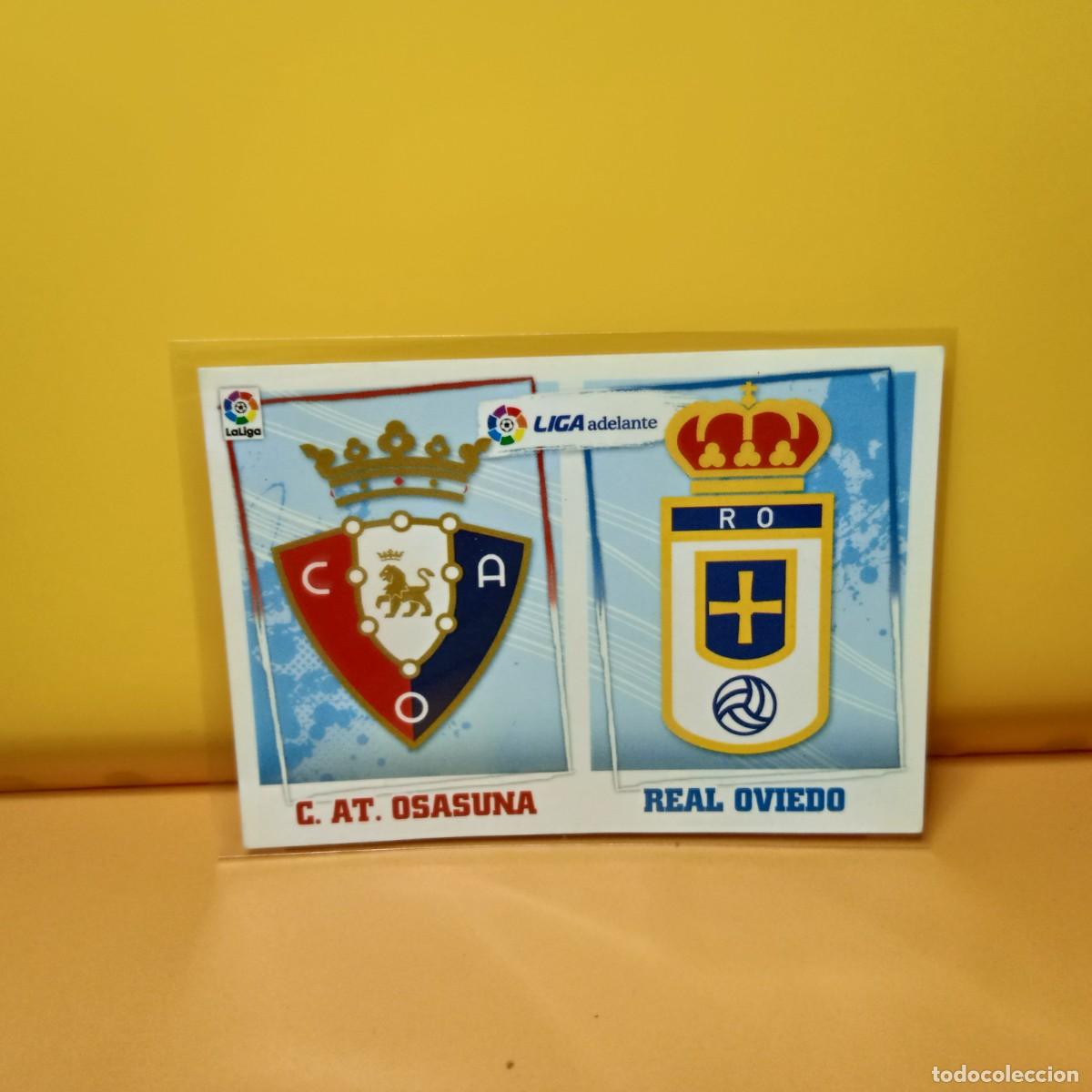 Cromos de F&uacute;tbol: EDICIONES ESTE 2015 2016 15 16 ESCUDOS LIGA ADELANTE C AT OSASUNA OVIEDO 9