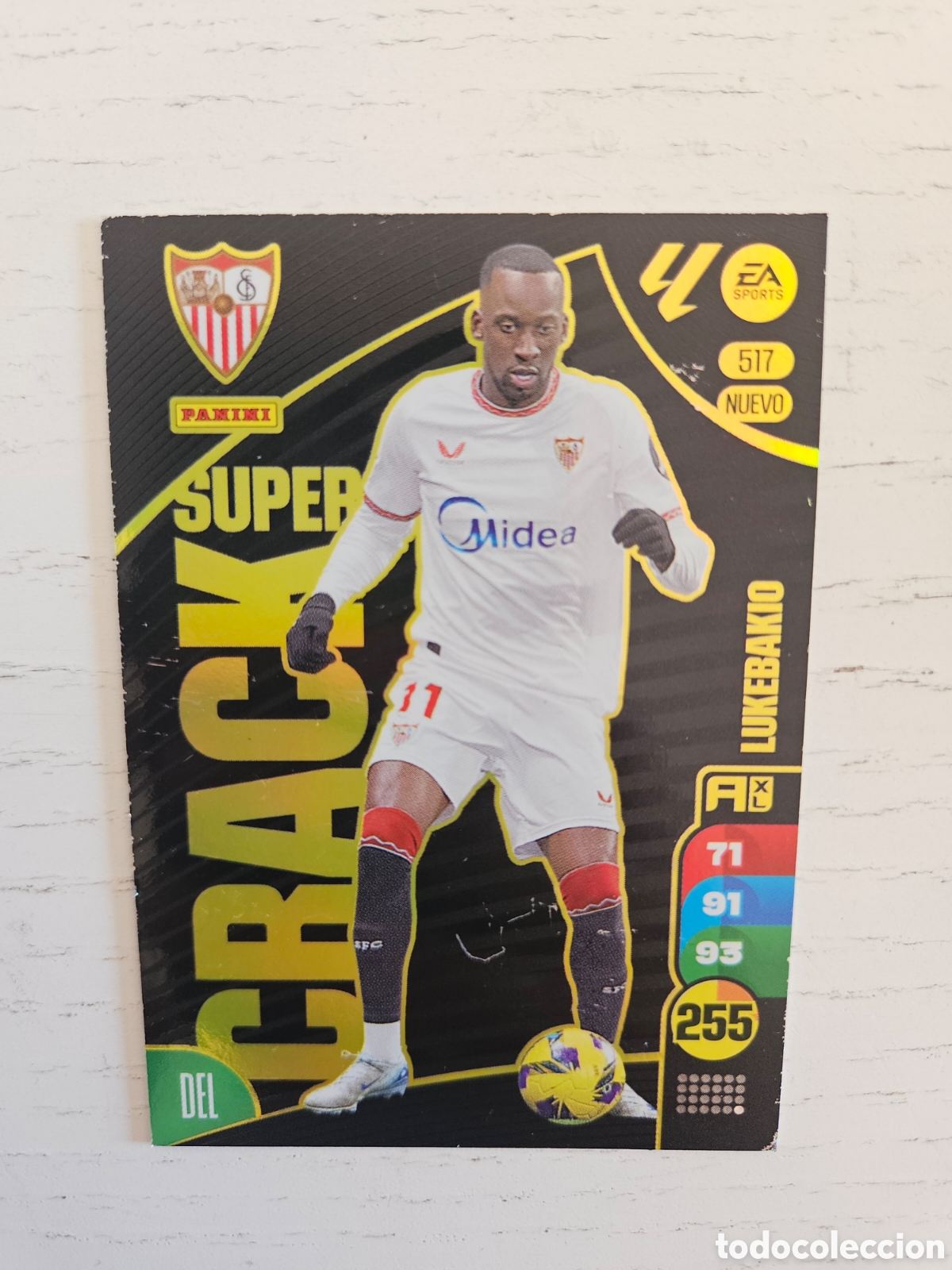 Cromos de F&uacute;tbol: 517 LUKEBAKIO NUEVO SUPER CRACK DEL SEVILLA 2024 2025 ADRENALYN XL 24 25 PANINI