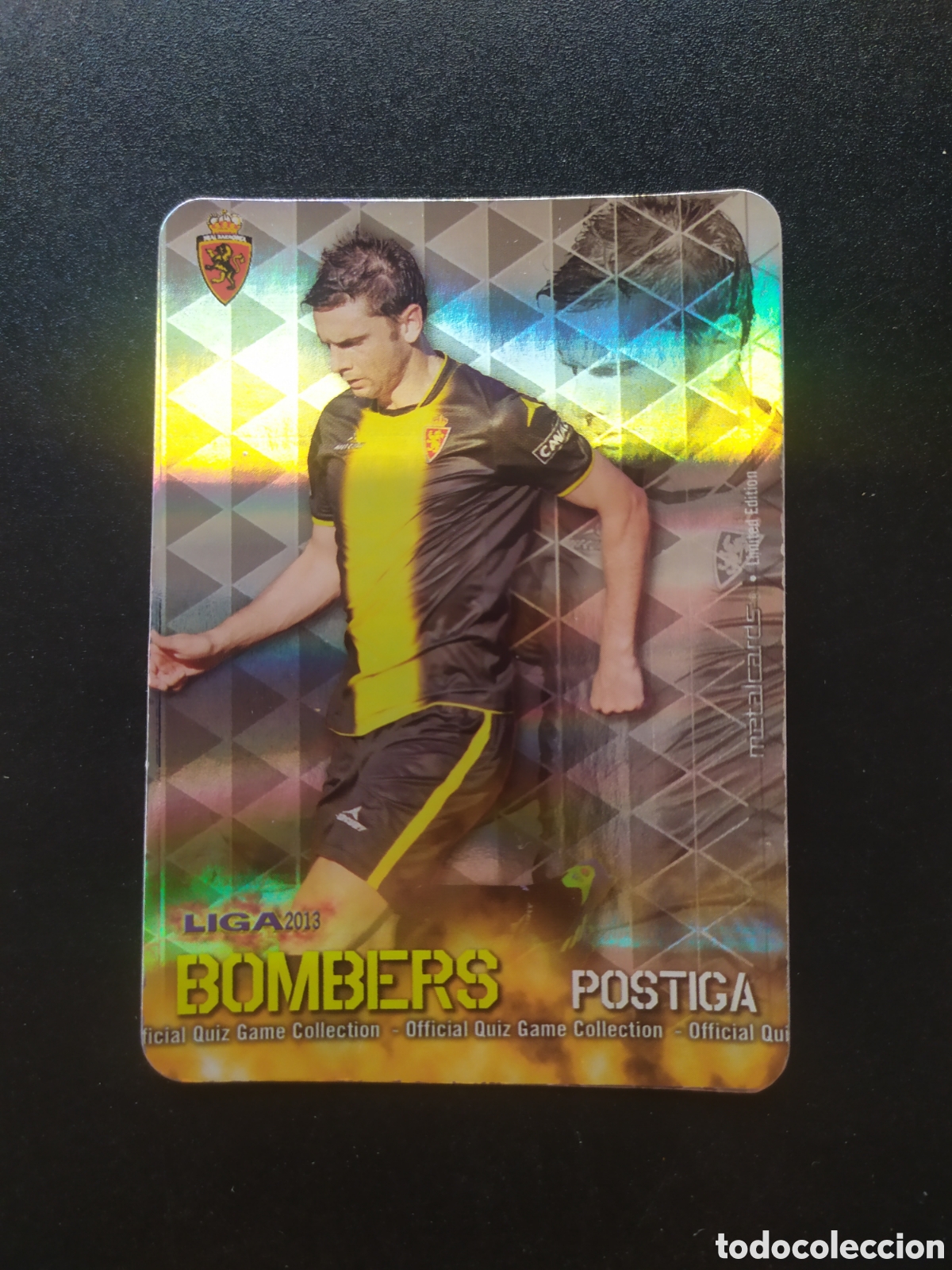 Cromos de F&uacute;tbol: Mundicromo fichas Liga 2012 2013 12 13 Postiga bombers limited edition rayas Real Zaragoza