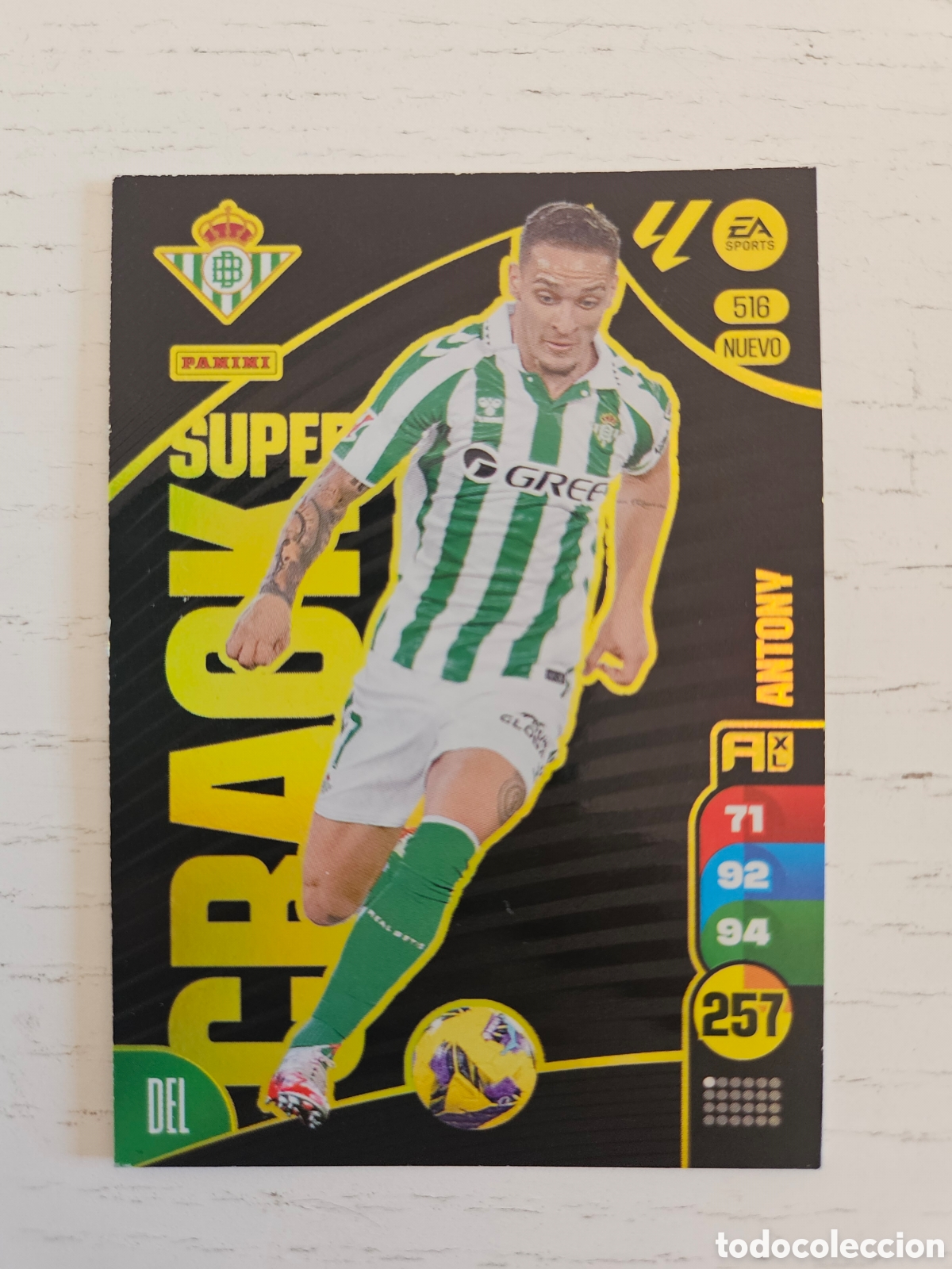 Cromos de F&uacute;tbol: 516 ANTONY NUEVO SUPER CRACK DEL BETIS 2024 2025 ADRENALYN XL 24 25 PANINI