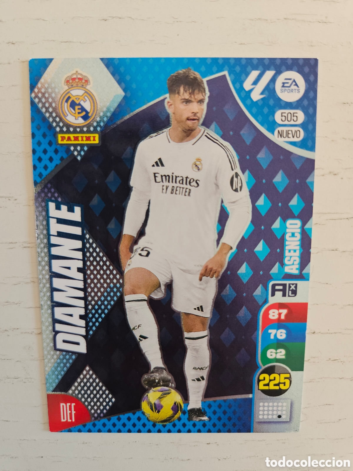 Cromos de F&uacute;tbol: 505 ASENCIO REAL MADRID DIAMANTE FICHAS ALBUM ADRENALYN XL 2024 2025 24 25