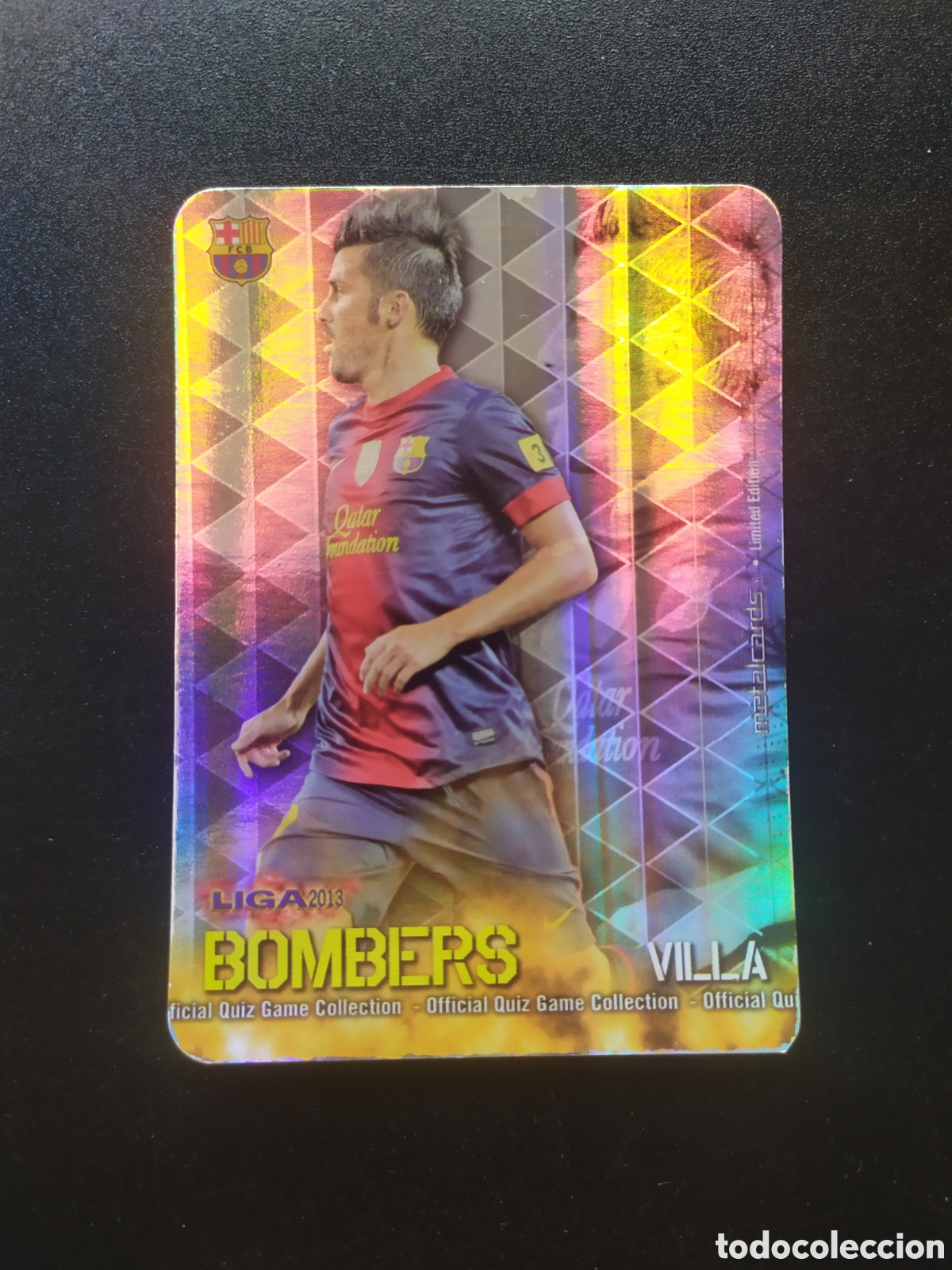 Cromos de F&uacute;tbol: Mundicromo fichas Liga 2012 2013 12 13 Villa bombers limited edition rayas Barcelona