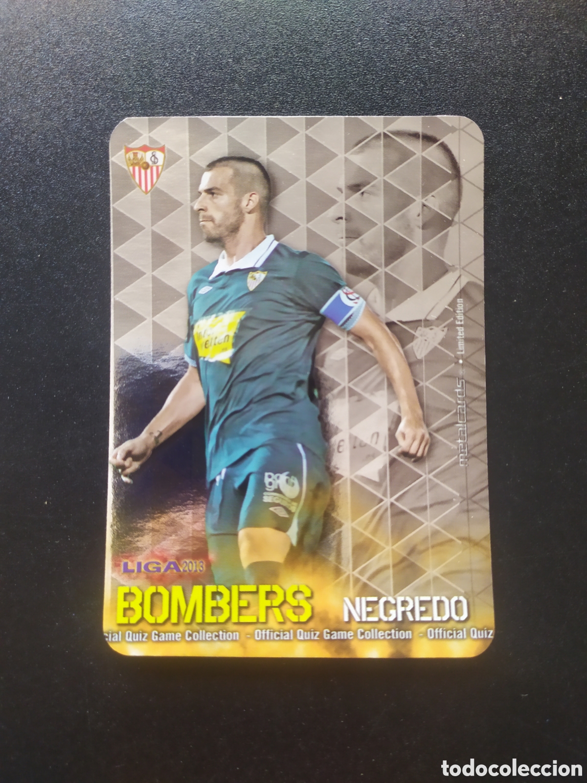Cromos de F&uacute;tbol: Mundicromo fichas Liga 2012 2013 12 13 Negredo bombers limited edition liso Sevilla