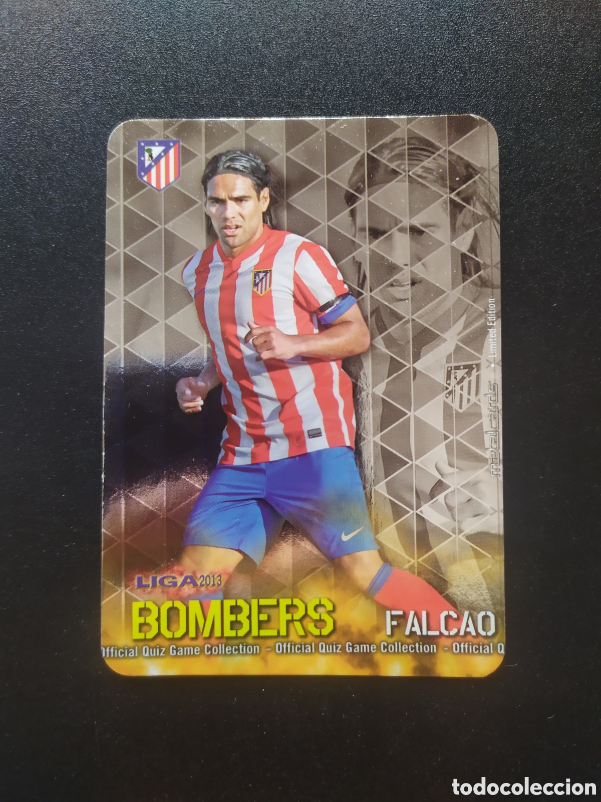 Cromos de F&uacute;tbol: Mundicromo fichas Liga 2012 2013 12 13 Falcao bombers limited edition liso Atl&eacute;tico Madrid