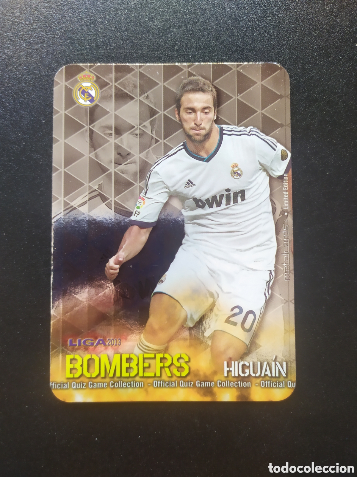 Cromos de F&uacute;tbol: Mundicromo fichas Liga 2012 2013 12 13 Higuain bombers limited edition liso Real Madrid