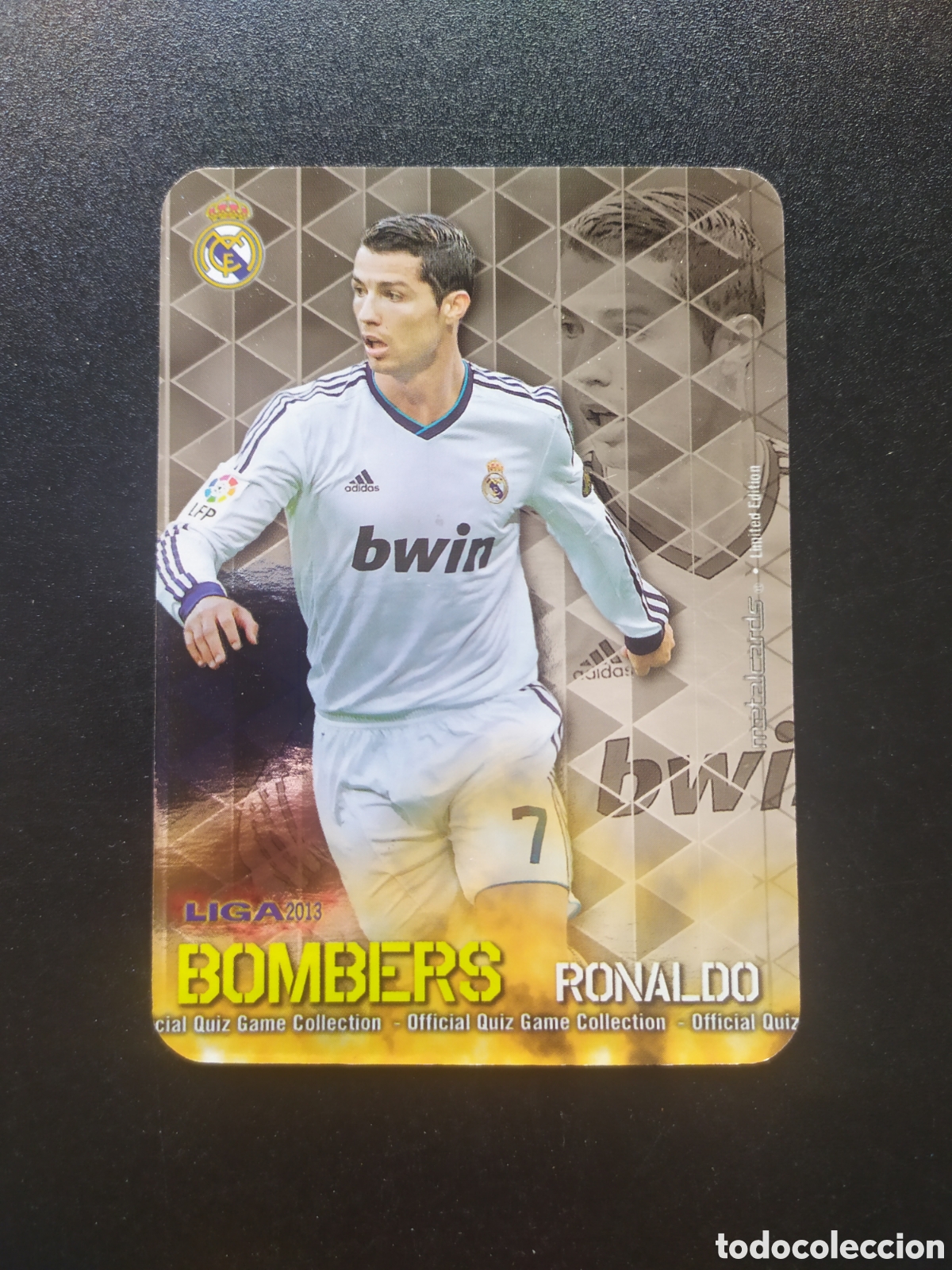 Cromos de F&uacute;tbol: Mundicromo fichas Liga 2012 2013 12 13 Cristiano Ronaldo bombers limited edition liso Real Madrid