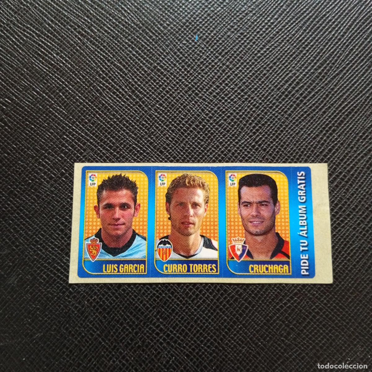 Cromos de F&uacute;tbol: LUIS GARCIA CURRO TORRES CRUCHAGA CHICLE LIGA 2004 2005 CROMO 04 05 - SIN PEGAR - A101 PG82