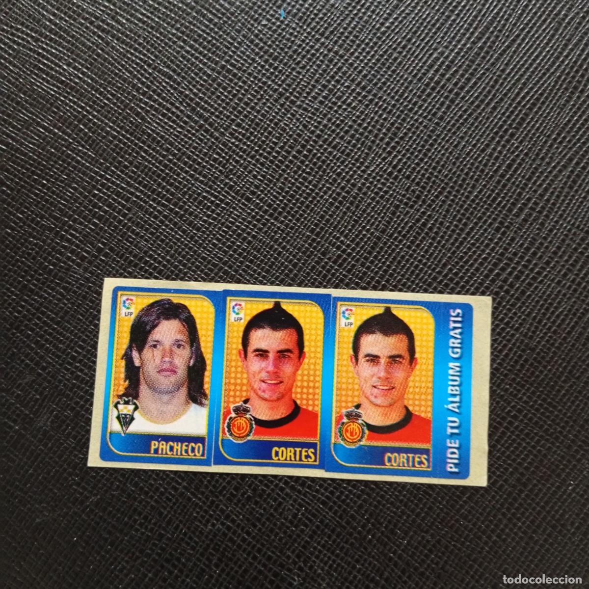 Football Stickers: PACHECO CORTES CORTES CHICLE LIGA 2004 2005 CROMO 04 05 - SIN PEGAR - A101 PG91