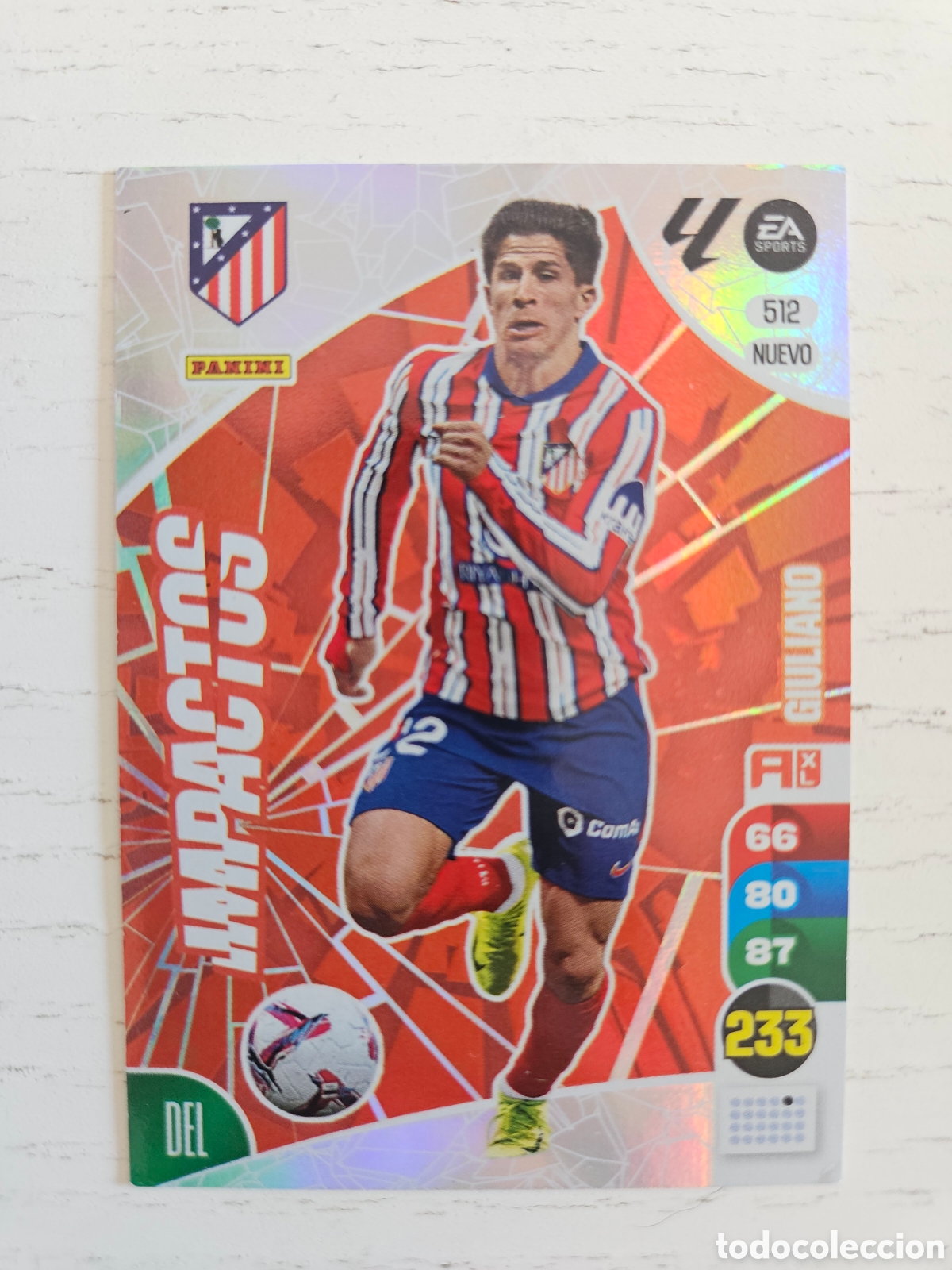 Cromos de F&uacute;tbol: CARD 512 NUEVO IMPACTOS GIULIANO SIMEONE ATL&Eacute;TICO ATLETI - ADRENALYN XL PANINI LIGA 2024 2025 24 25