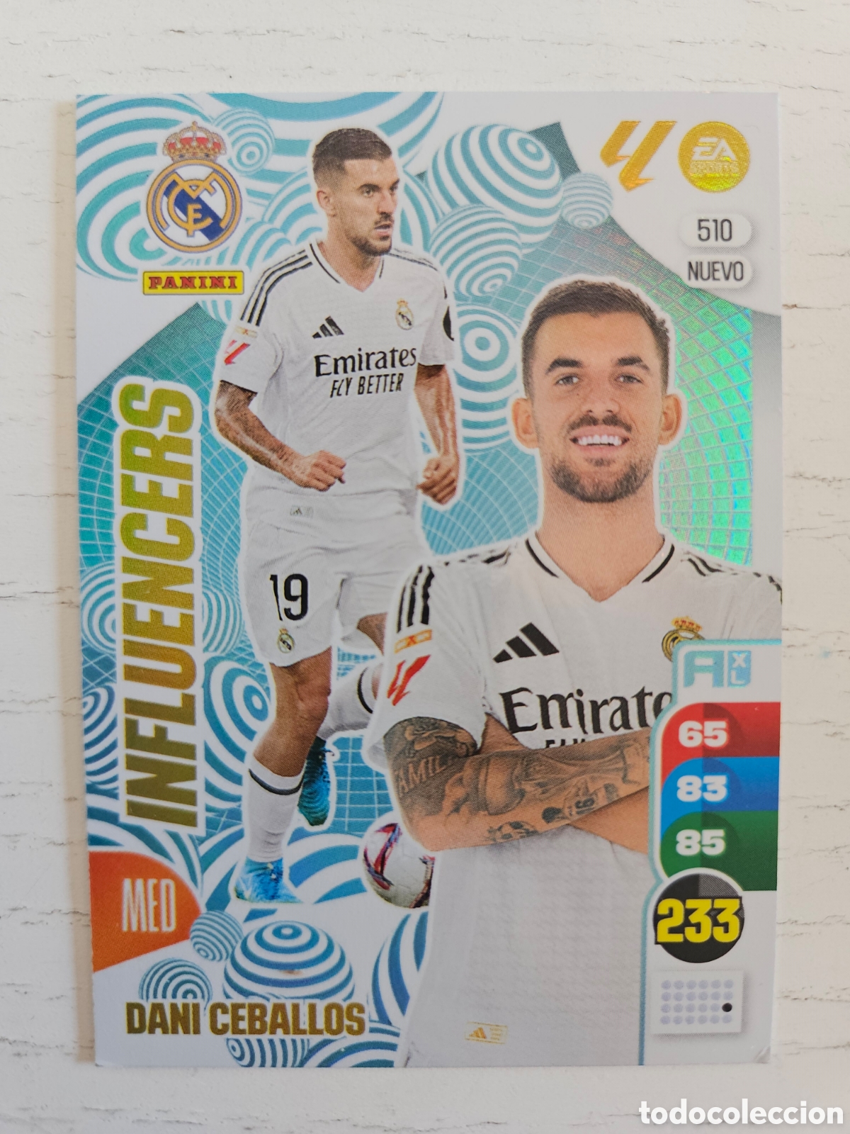 Cromos de F&uacute;tbol: 510 INFLUENCERS DANI CEBALLOS NUEVO INFLUENCERS ADRENALYN 2024-2025