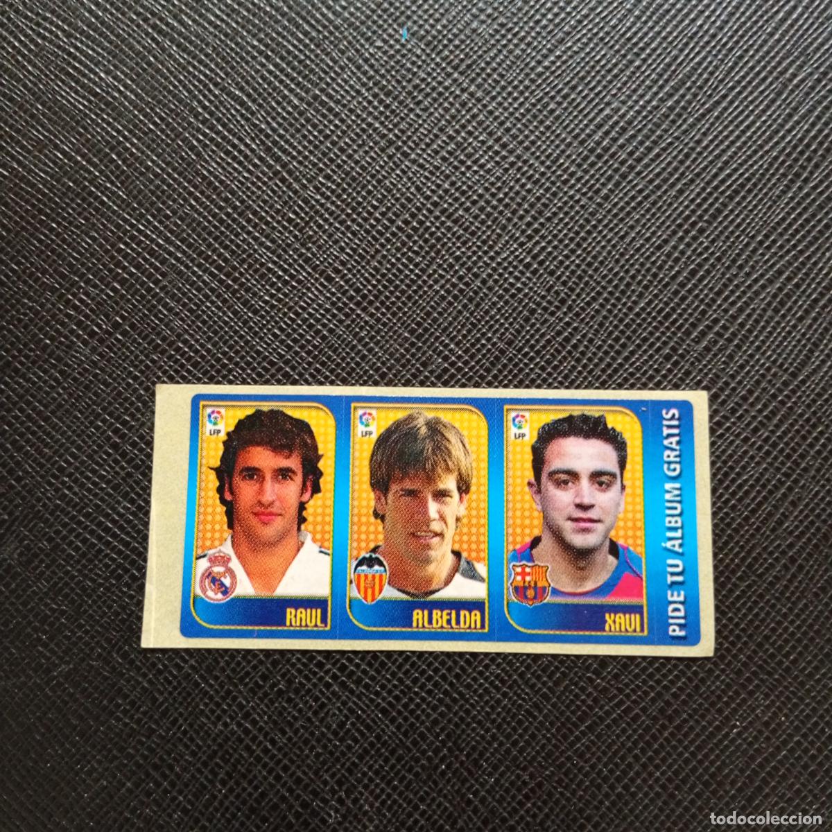 Cromos de F&uacute;tbol: RAUL ALBELDA XAVI CHICLE LIGA 2004 2005 CROMO 04 05 - SIN PEGAR - A101 PG109
