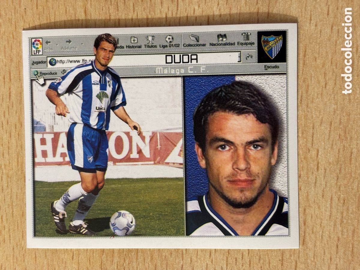 Cromos de F&uacute;tbol: Duda Malaga CF Ediciones Este 2001-02 nuevo sin pegar
