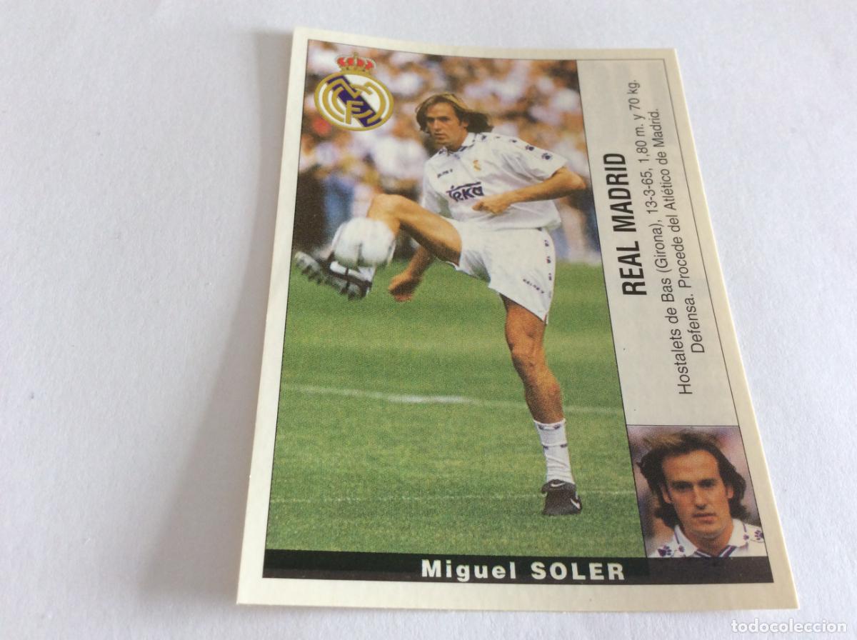 Cromos de F&uacute;tbol: Miguel Soler Real Madrid 1995 1996 95 96 Panini