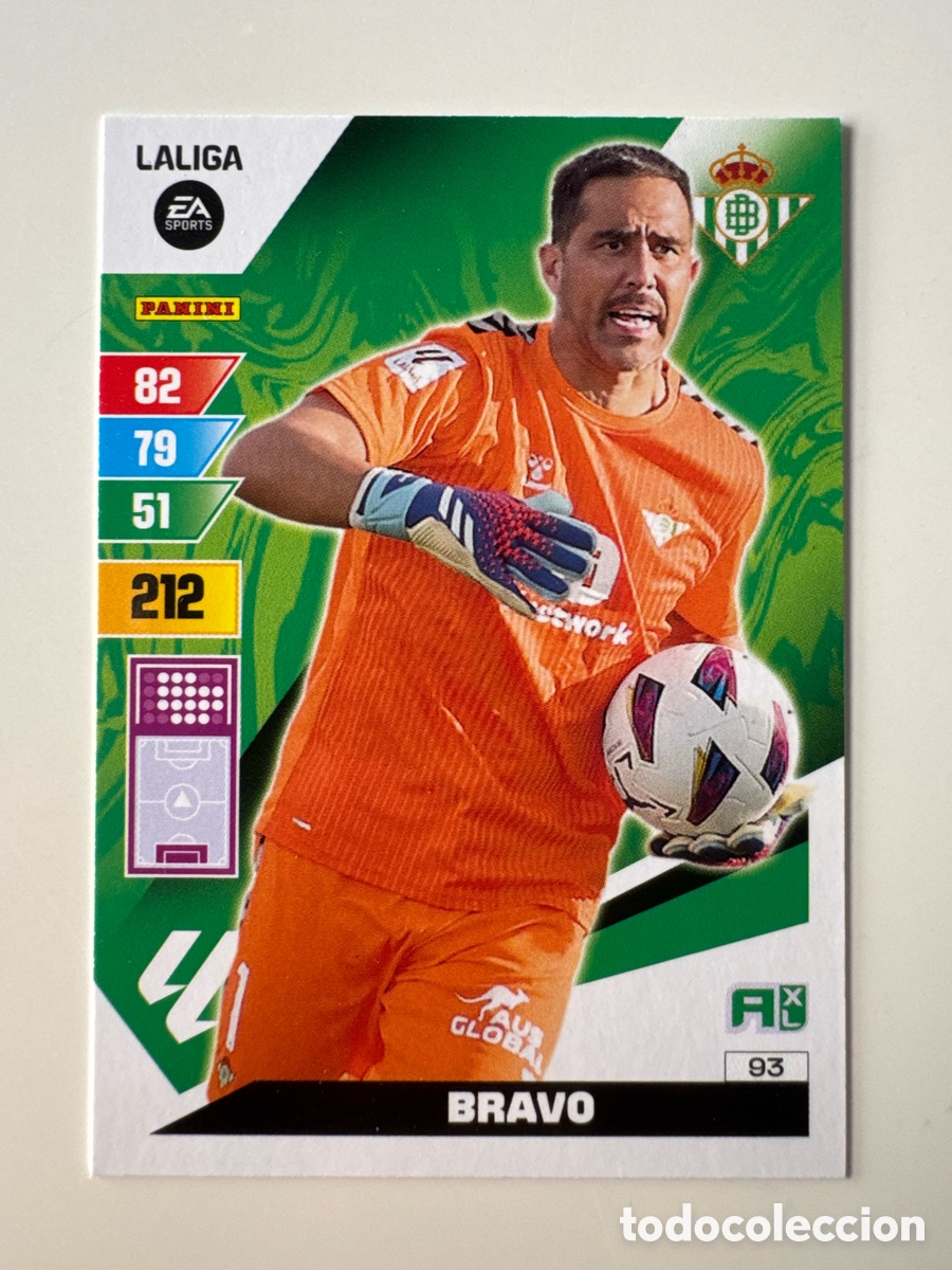 Cromos de F&uacute;tbol: PANINI ADRENALYN XL La Liga 2023 2024 23 24 Claudio Bravo Real Betis N&ordm; 93