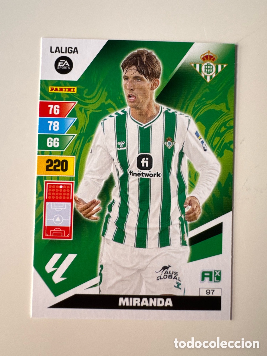 Cromos de F&uacute;tbol: PANINI ADRENALYN XL La Liga 2023 2024 23 24 Juan Miranda Real Betis N&ordm; 97