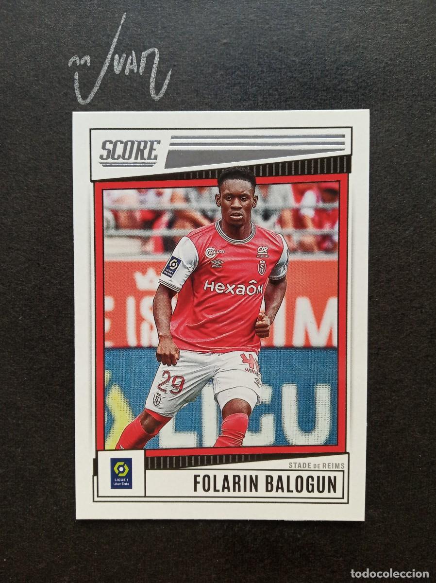 Cromos de F&uacute;tbol: 155 FOLARIN BALOGUN STADE REIMS UNITED STATES ⚽ PANINI &reg; SCORE LIGUE 1 FRANCIA 2022 2023 22 23 NUEVO